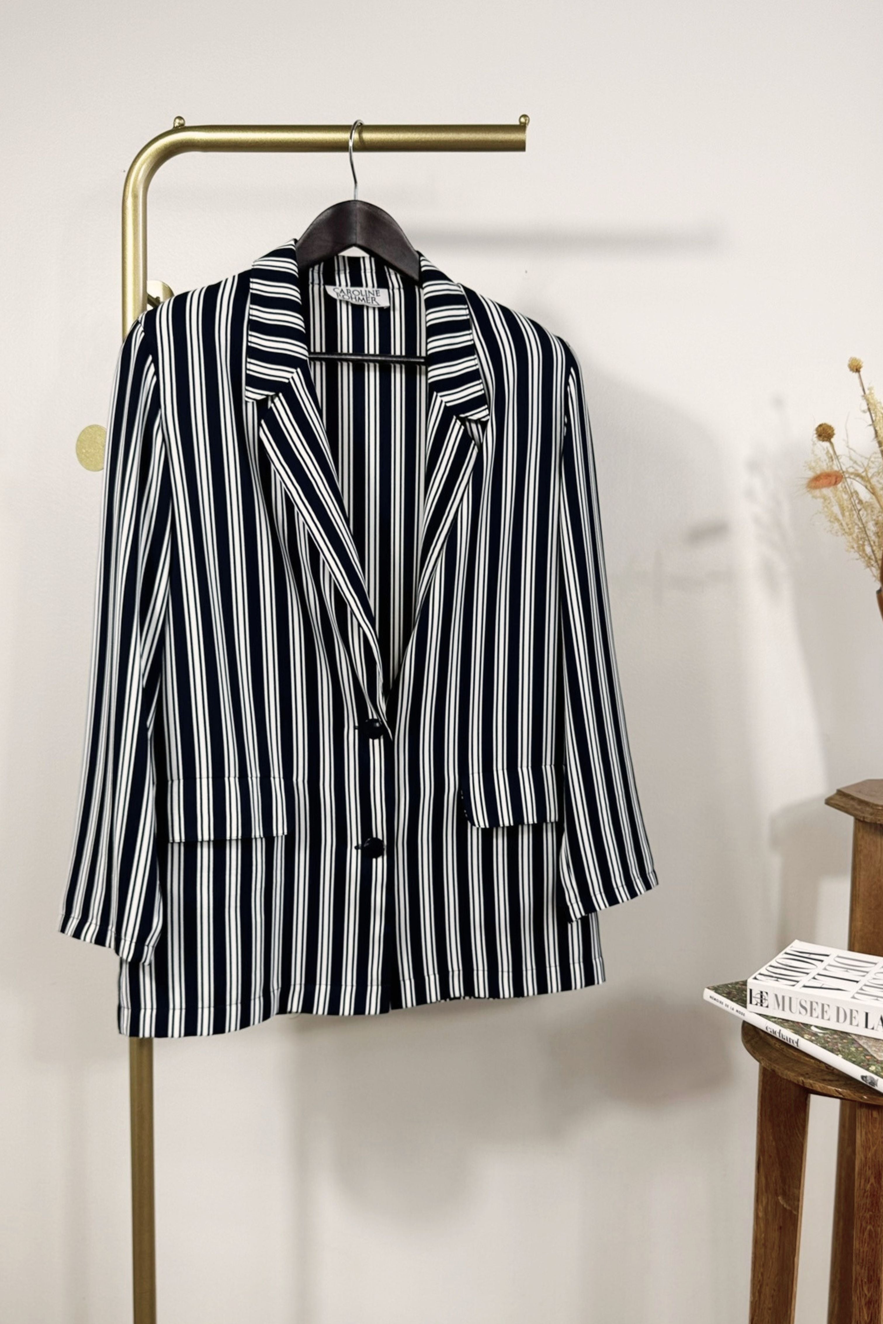 Flowing blue silk jacket