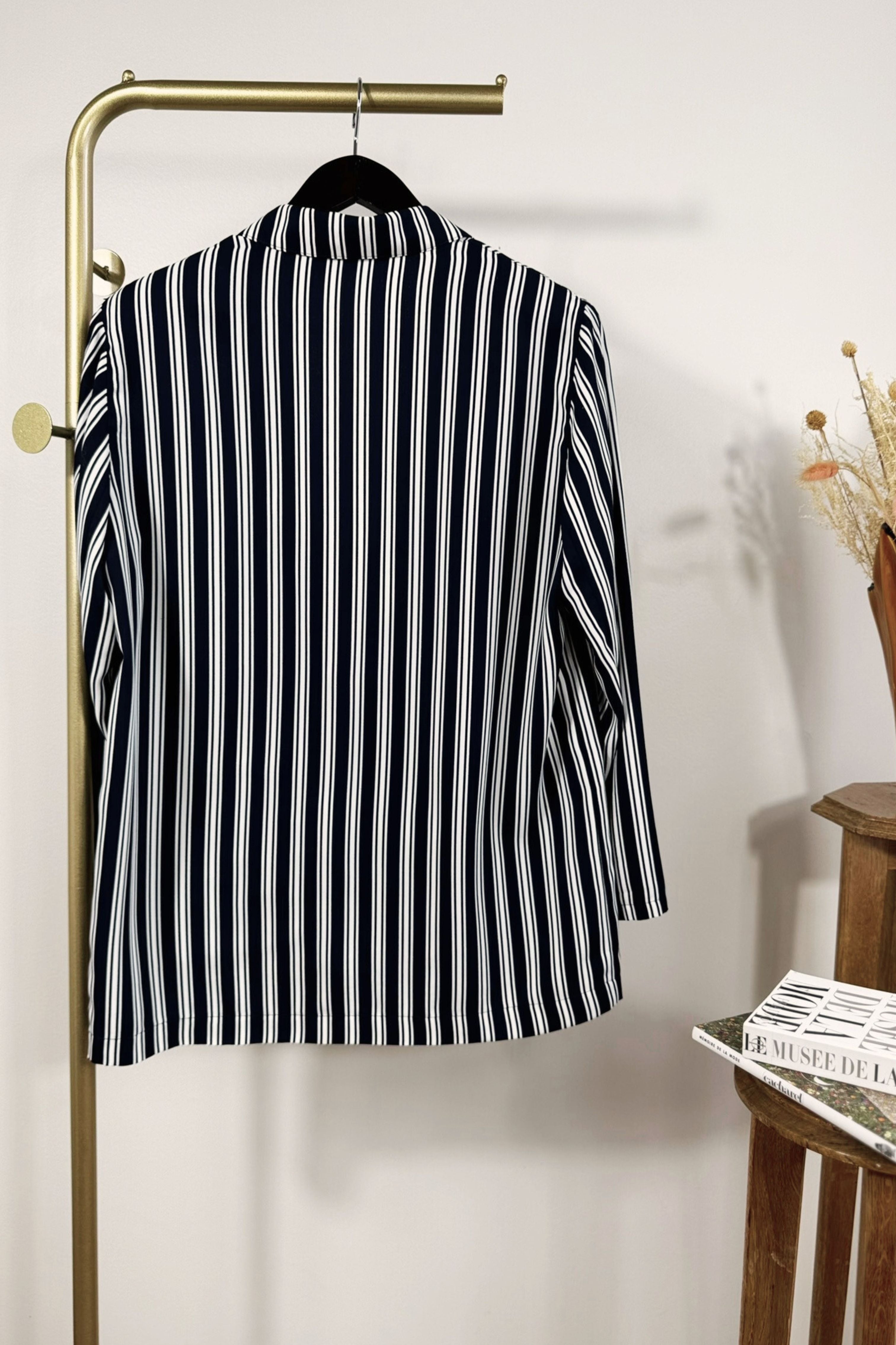 Flowing blue silk jacket