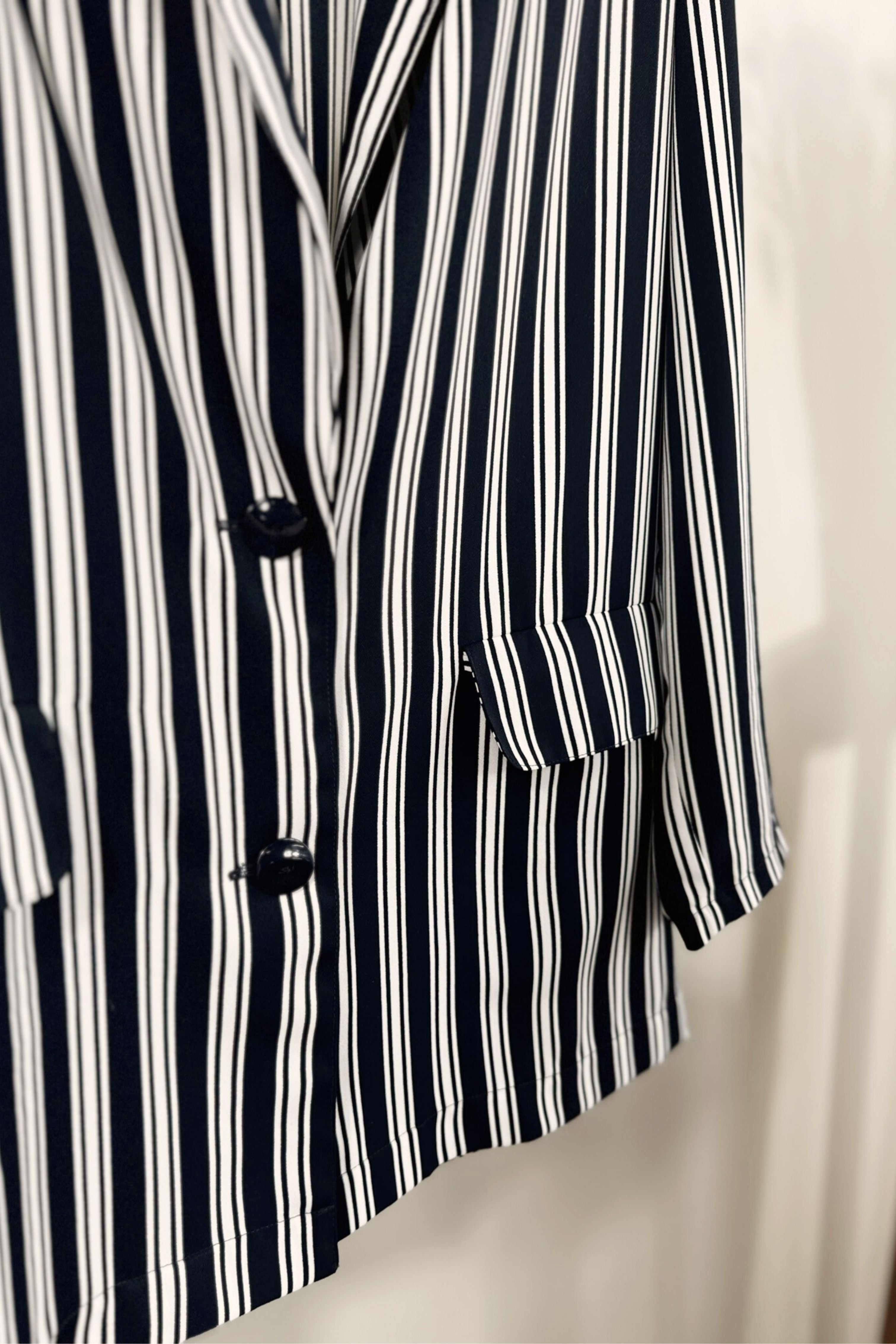 Flowing blue silk jacket