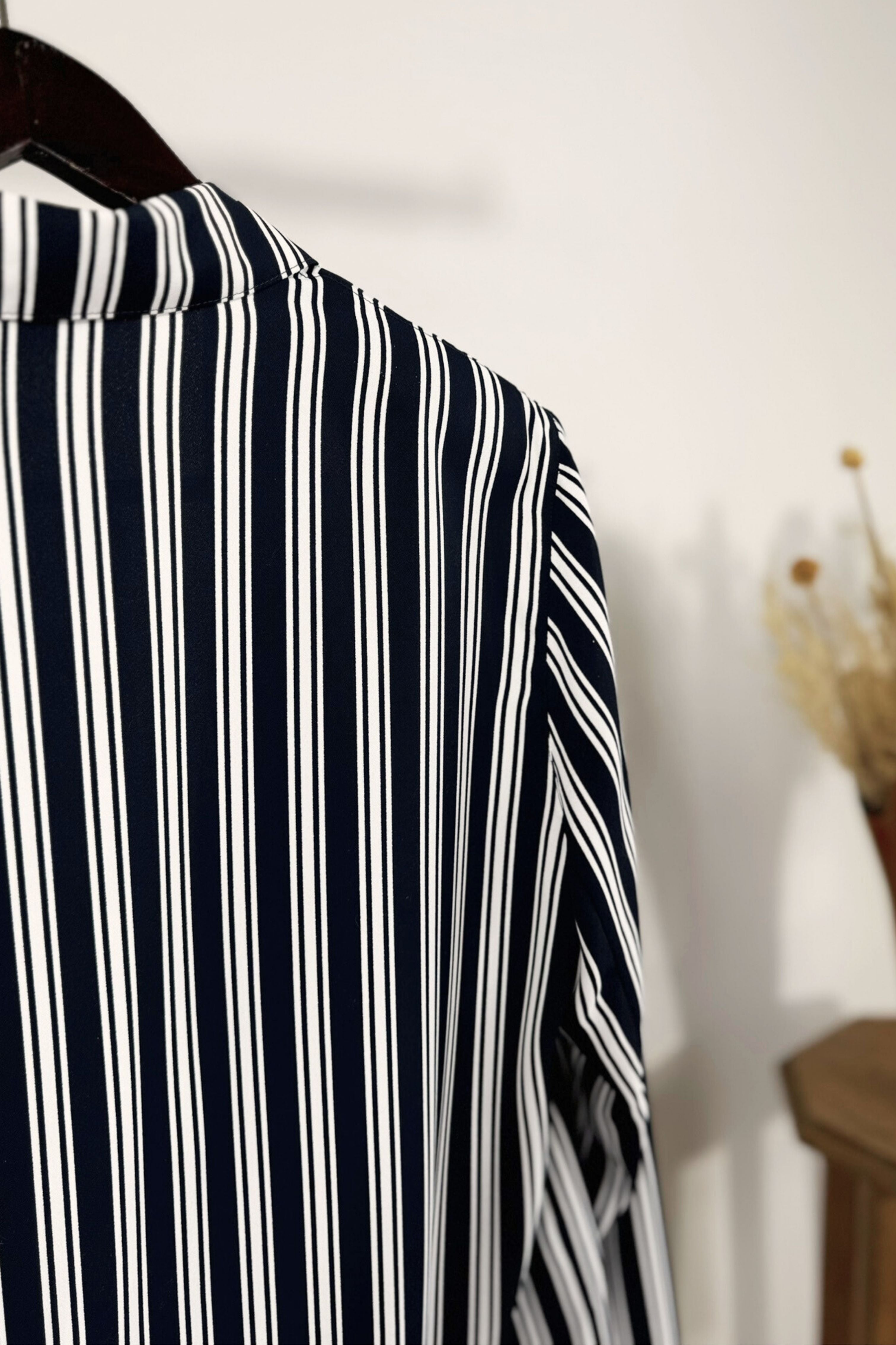Flowing blue silk jacket
