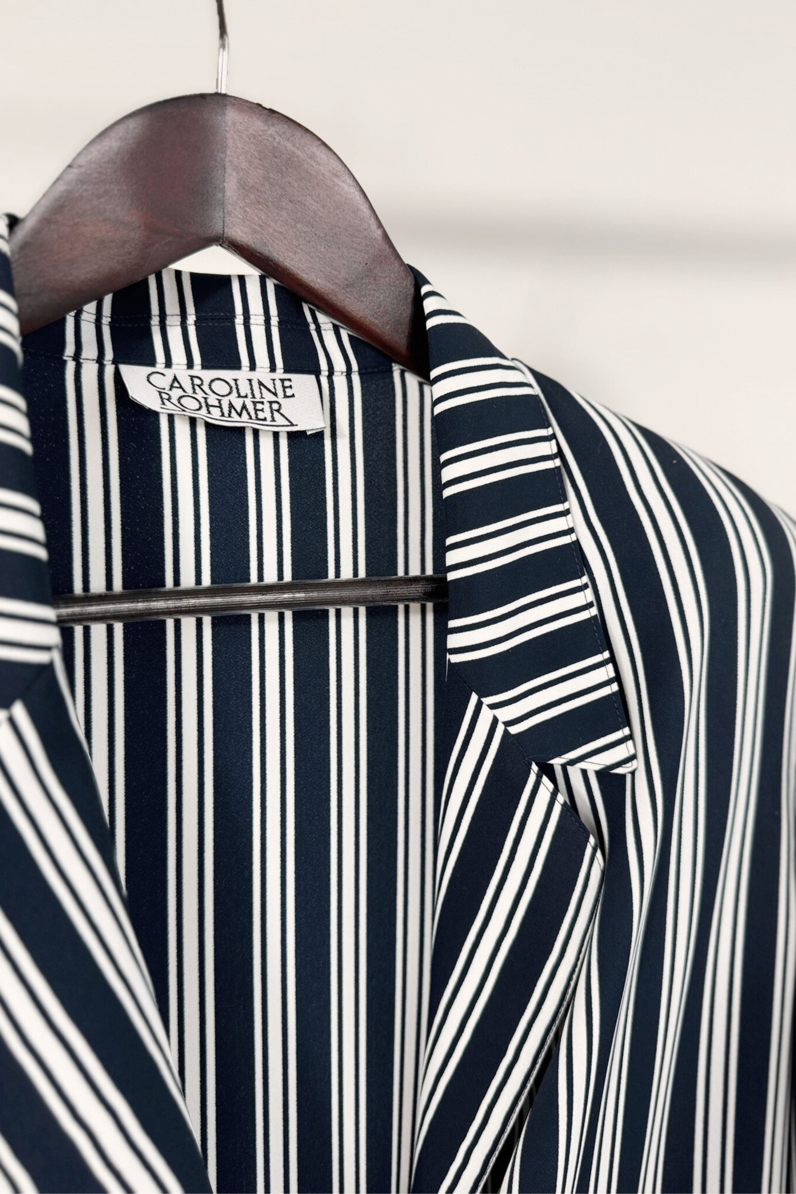 Flowing blue silk jacket