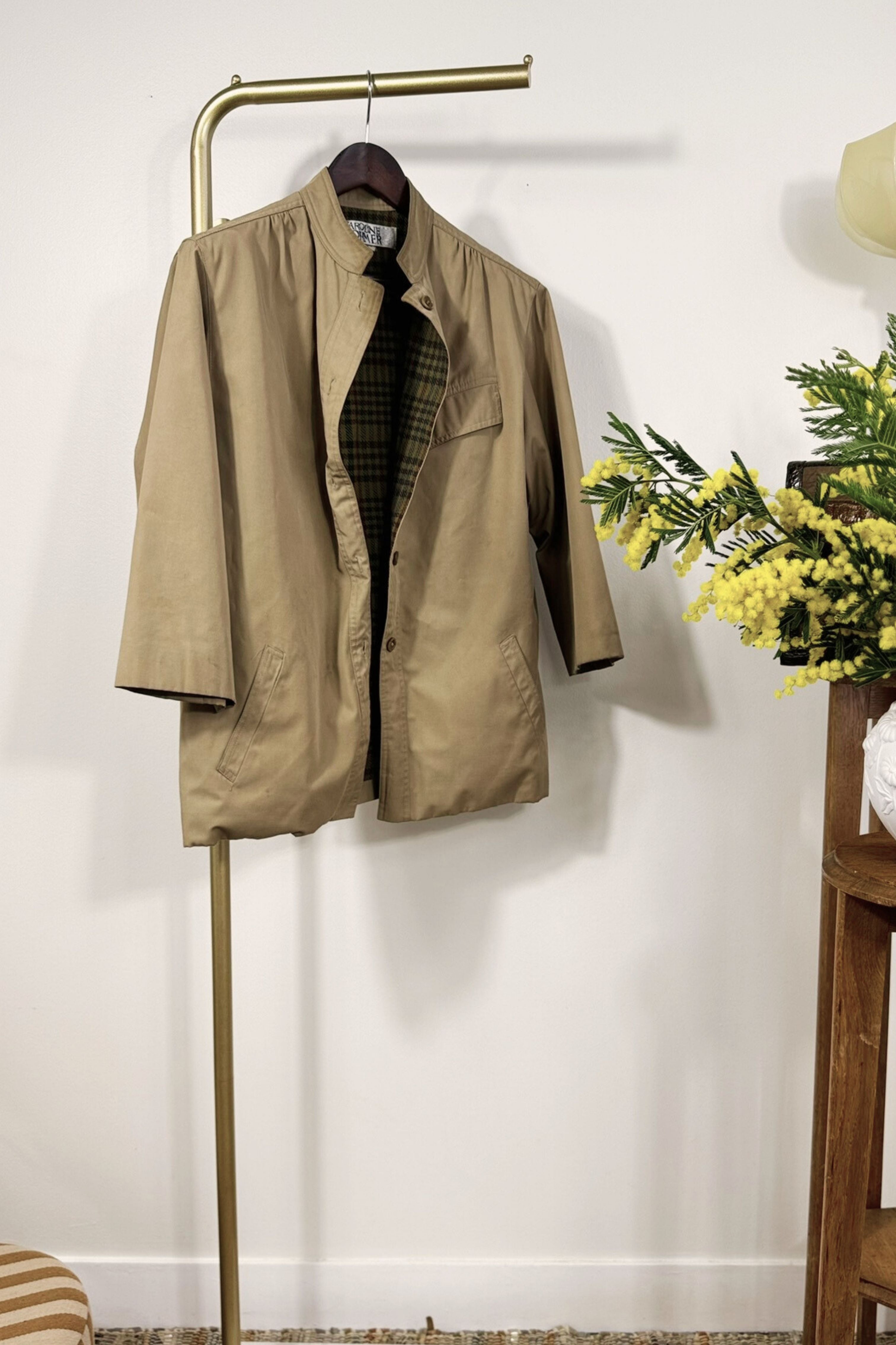 Light gray trench coat