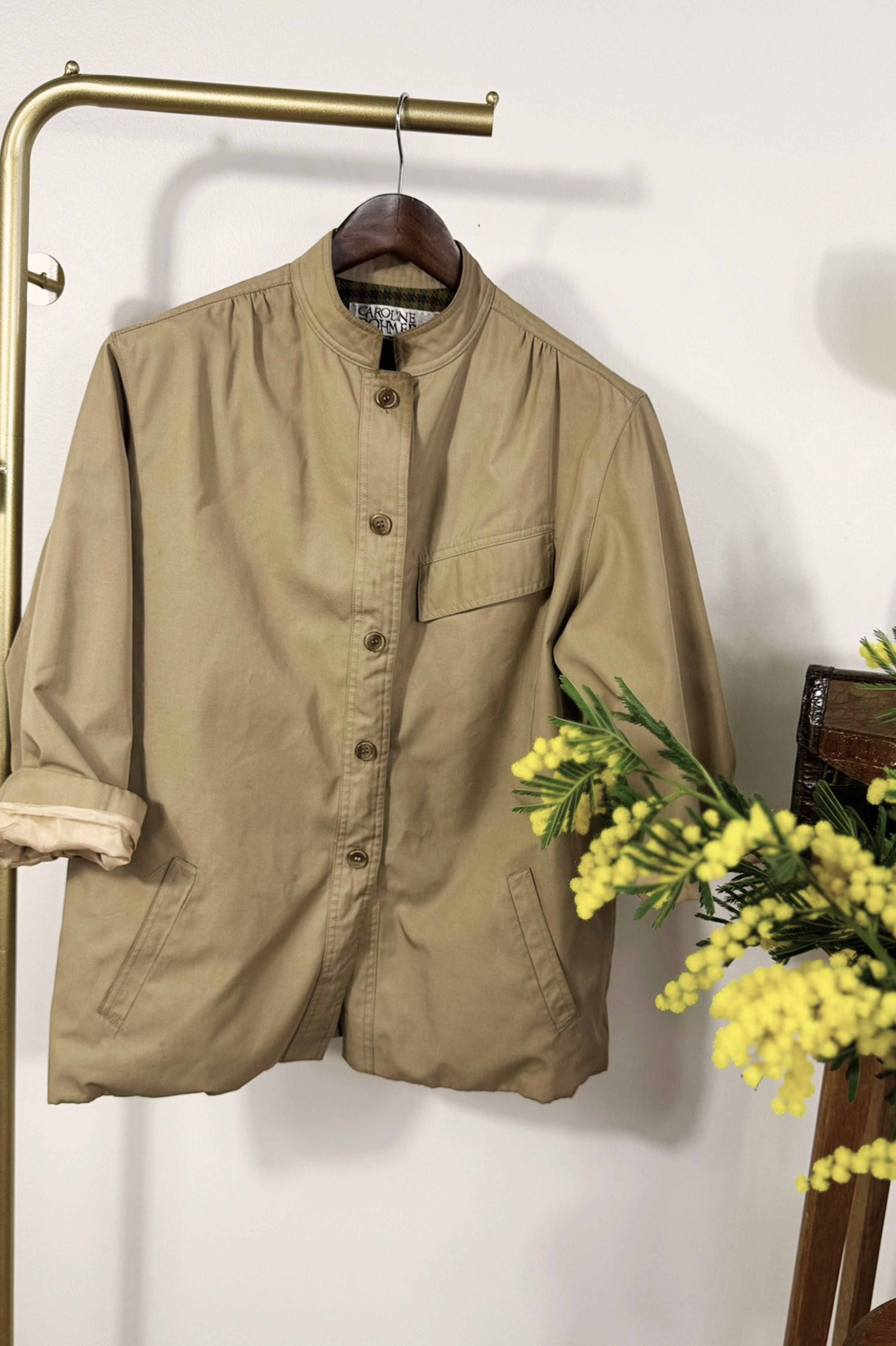 Light gray trench coat