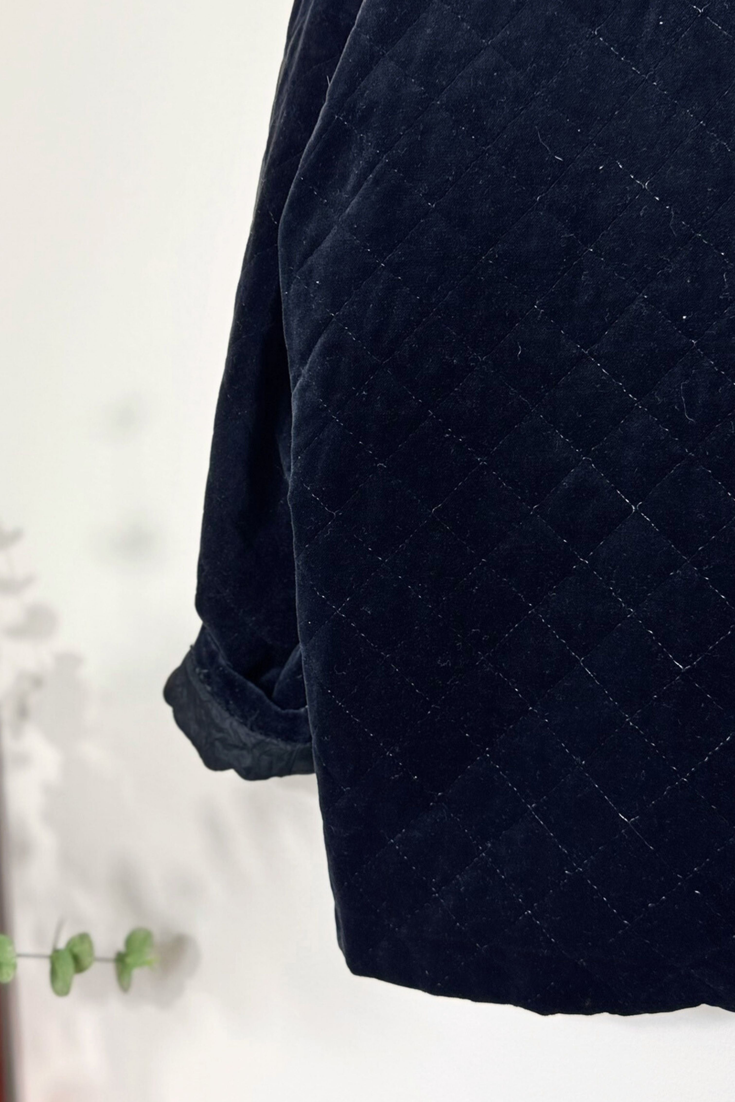Green and black checked wool jacket