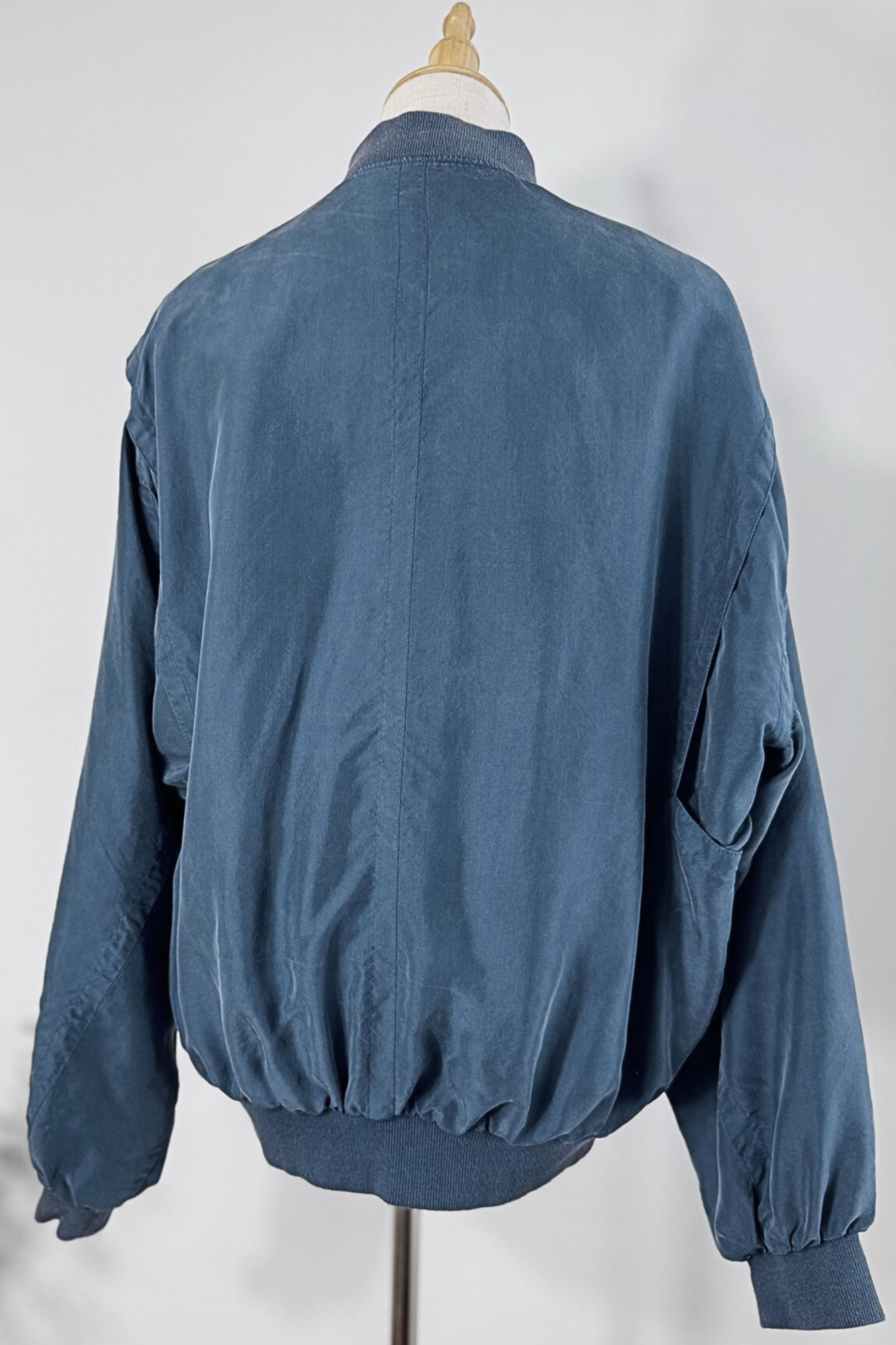Pink silk bomber jacket