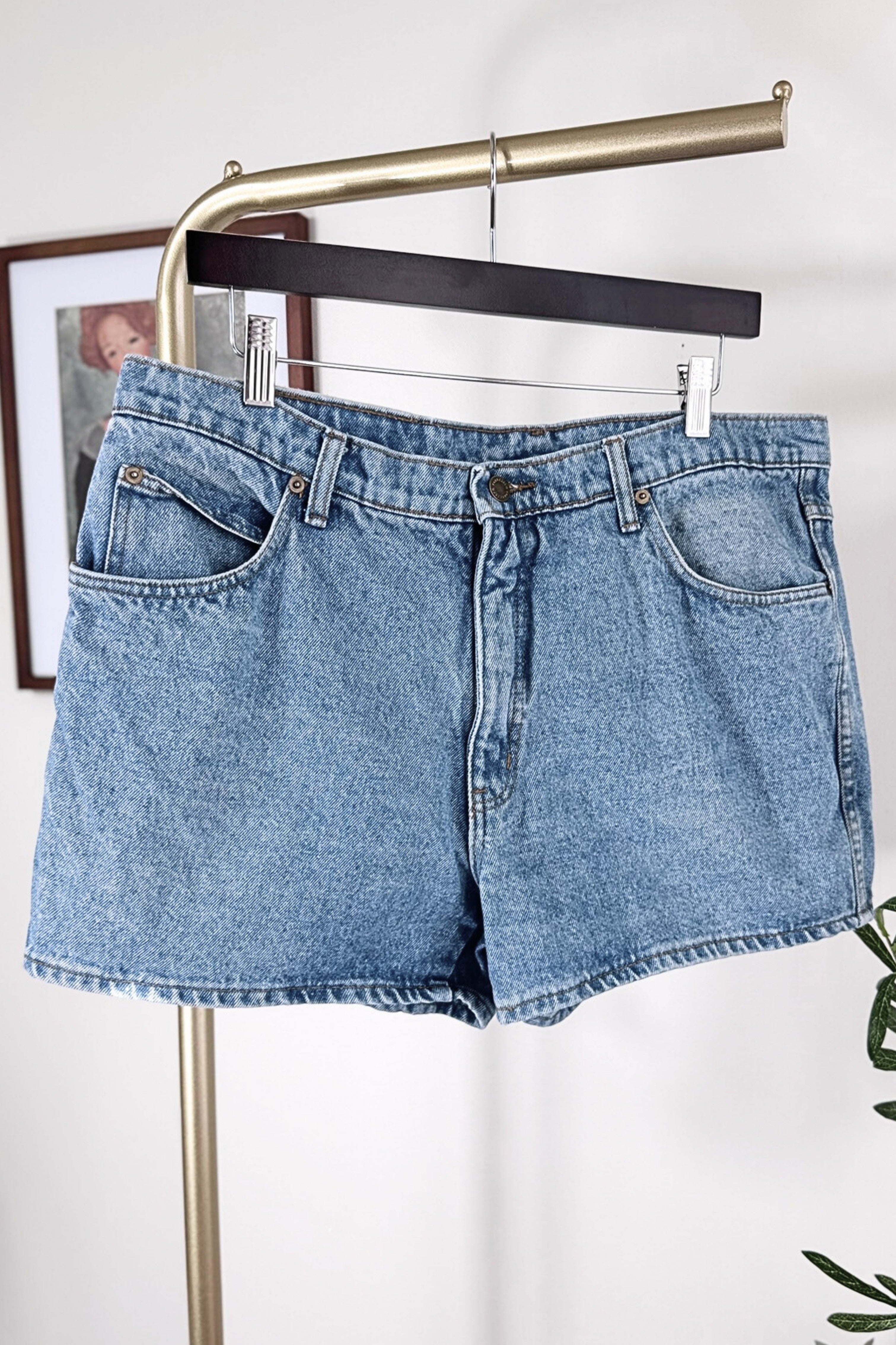 Short en jeans court large denim moyen