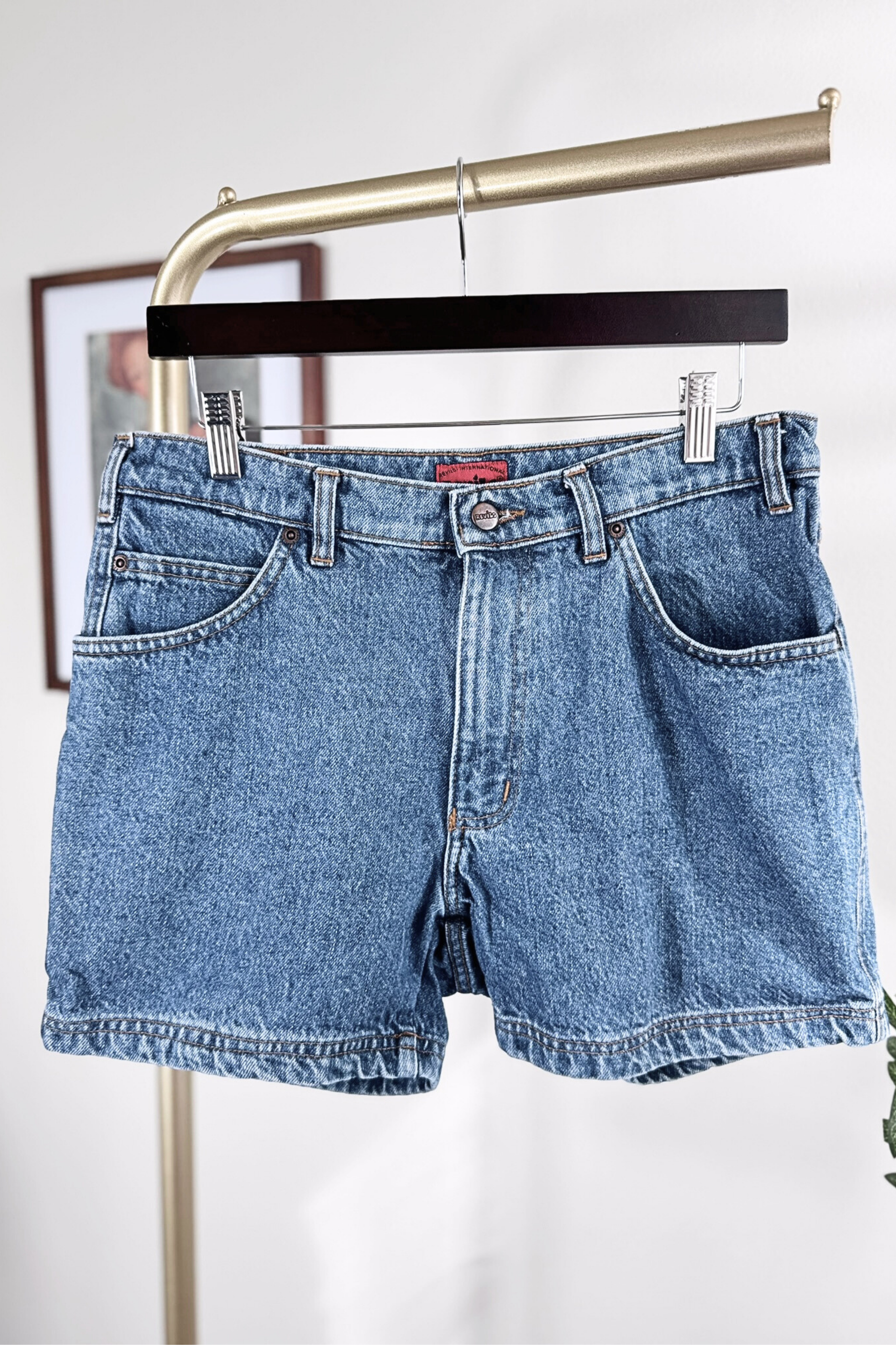 Short en jeans court denim moyen