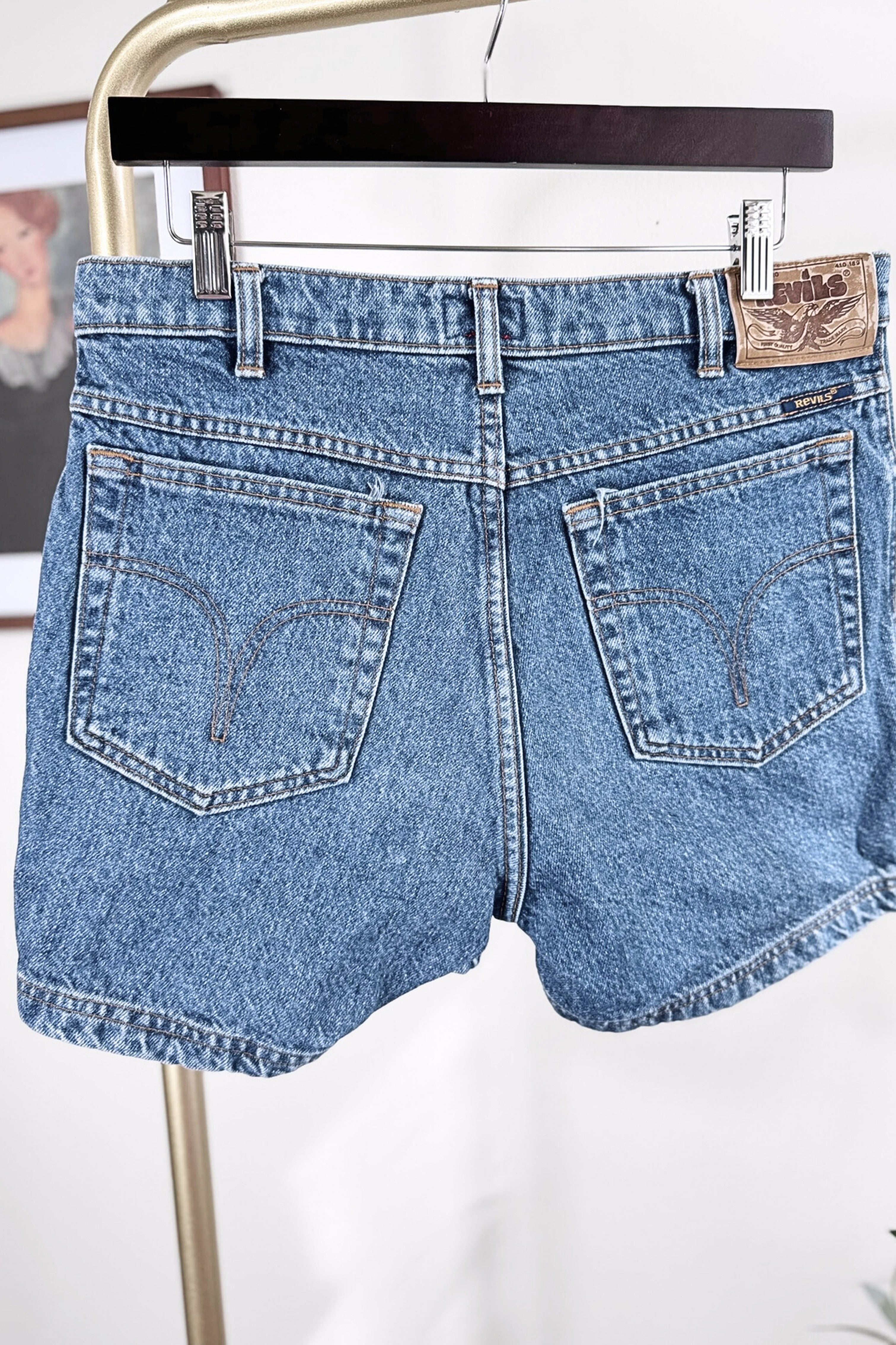 Short en jeans court denim moyen