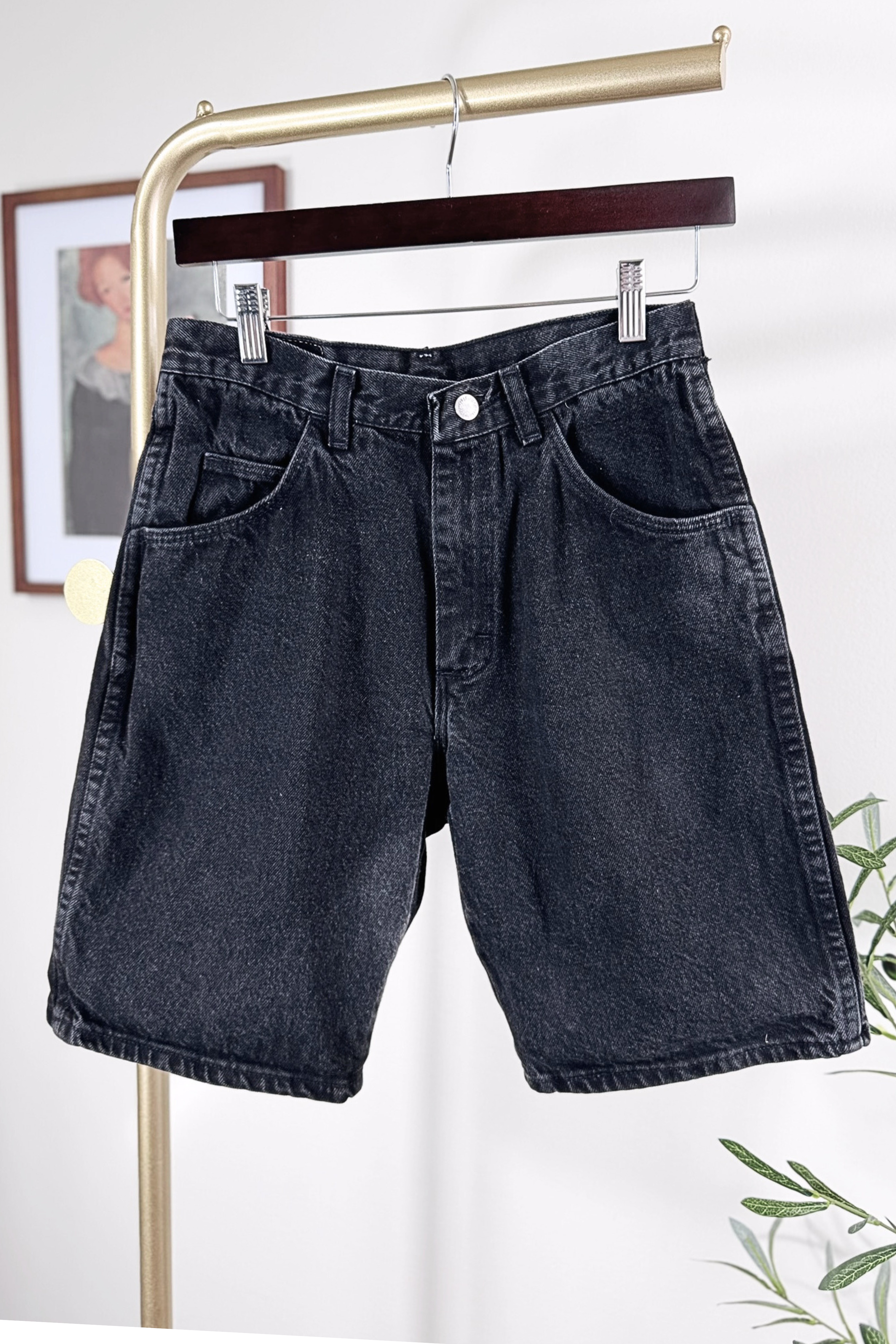 Bermuda en jeans denim noir