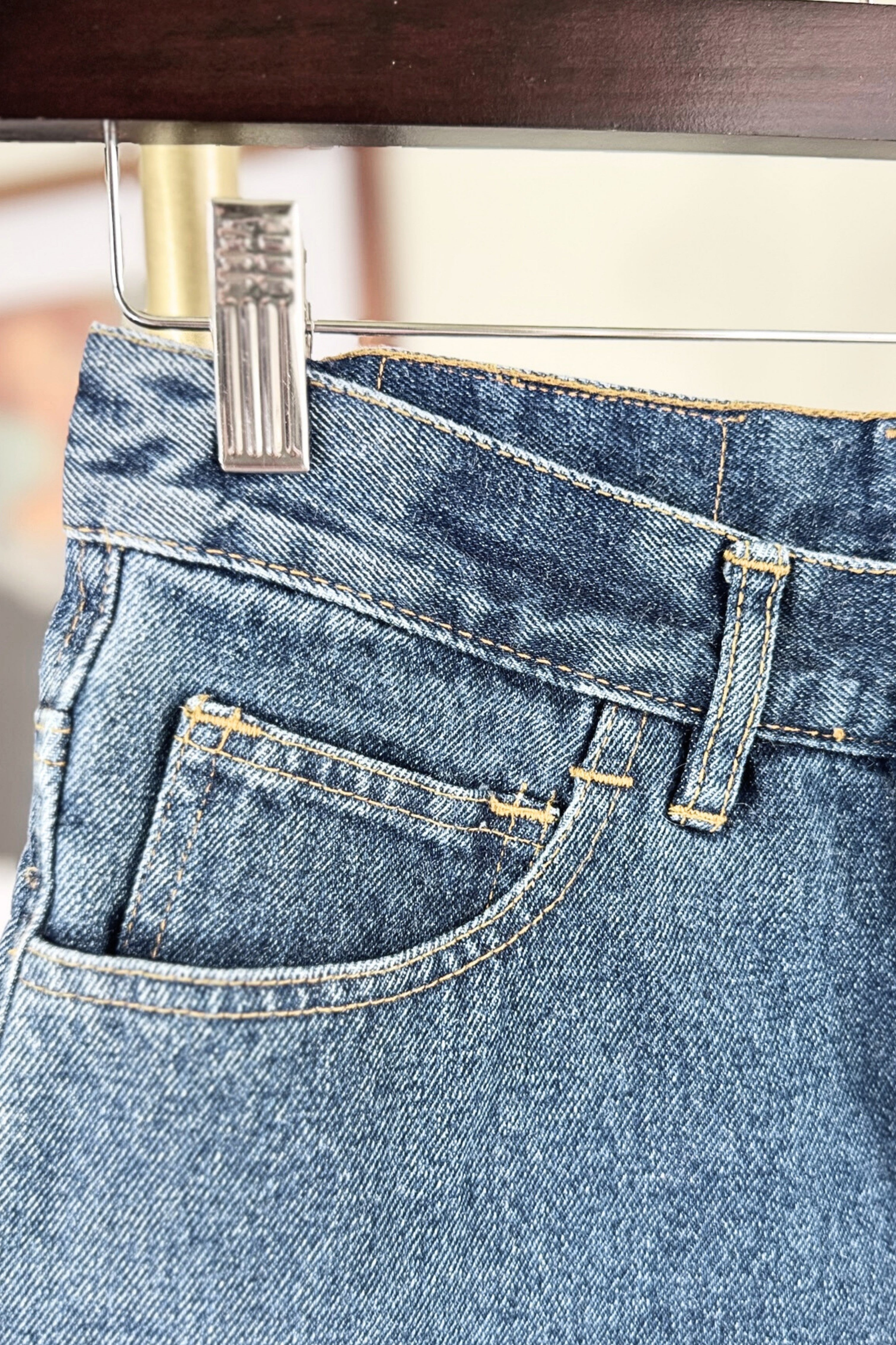 Short en jeans court denim brut