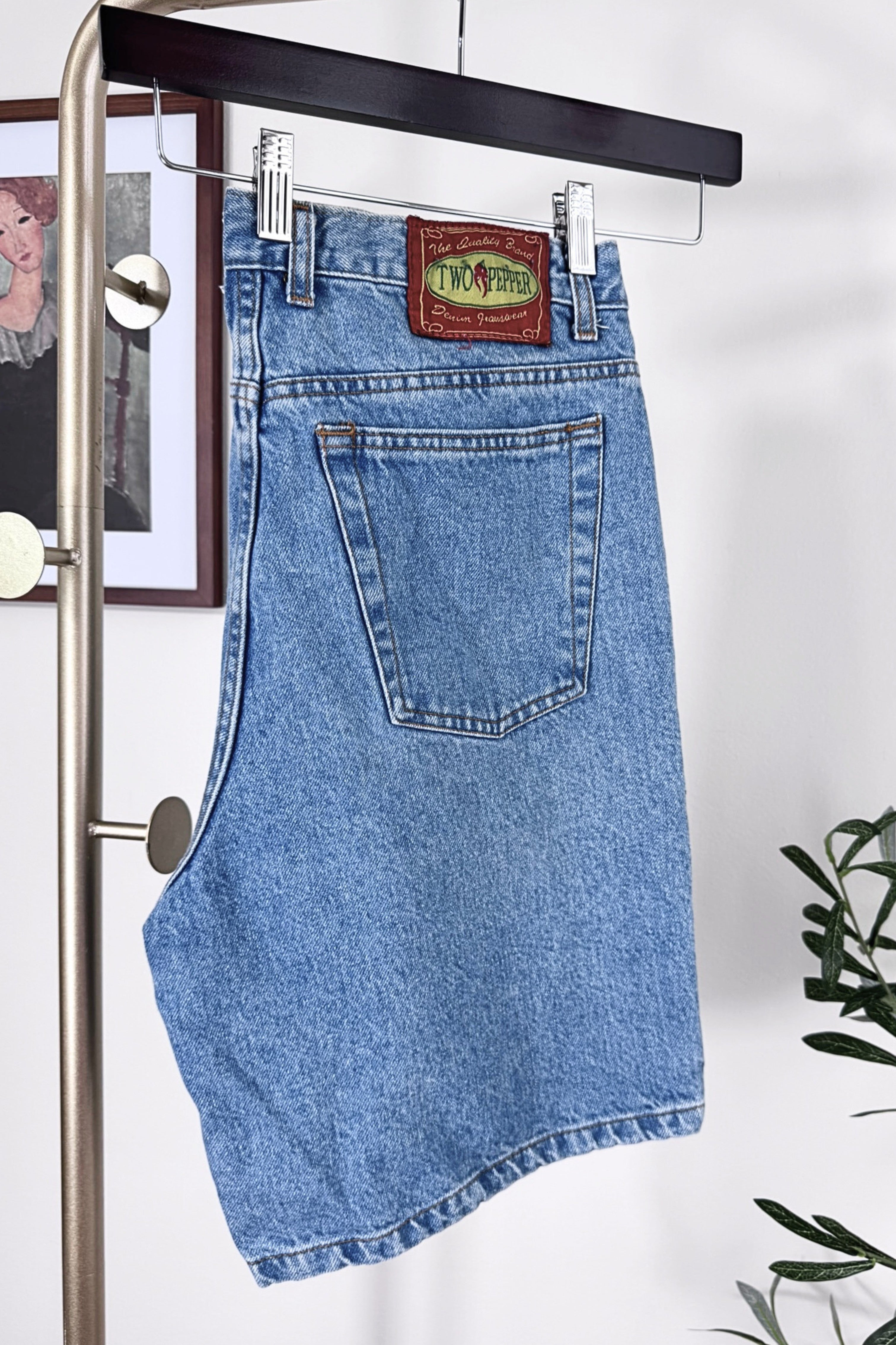 Bermuda en jeans long denim moyen