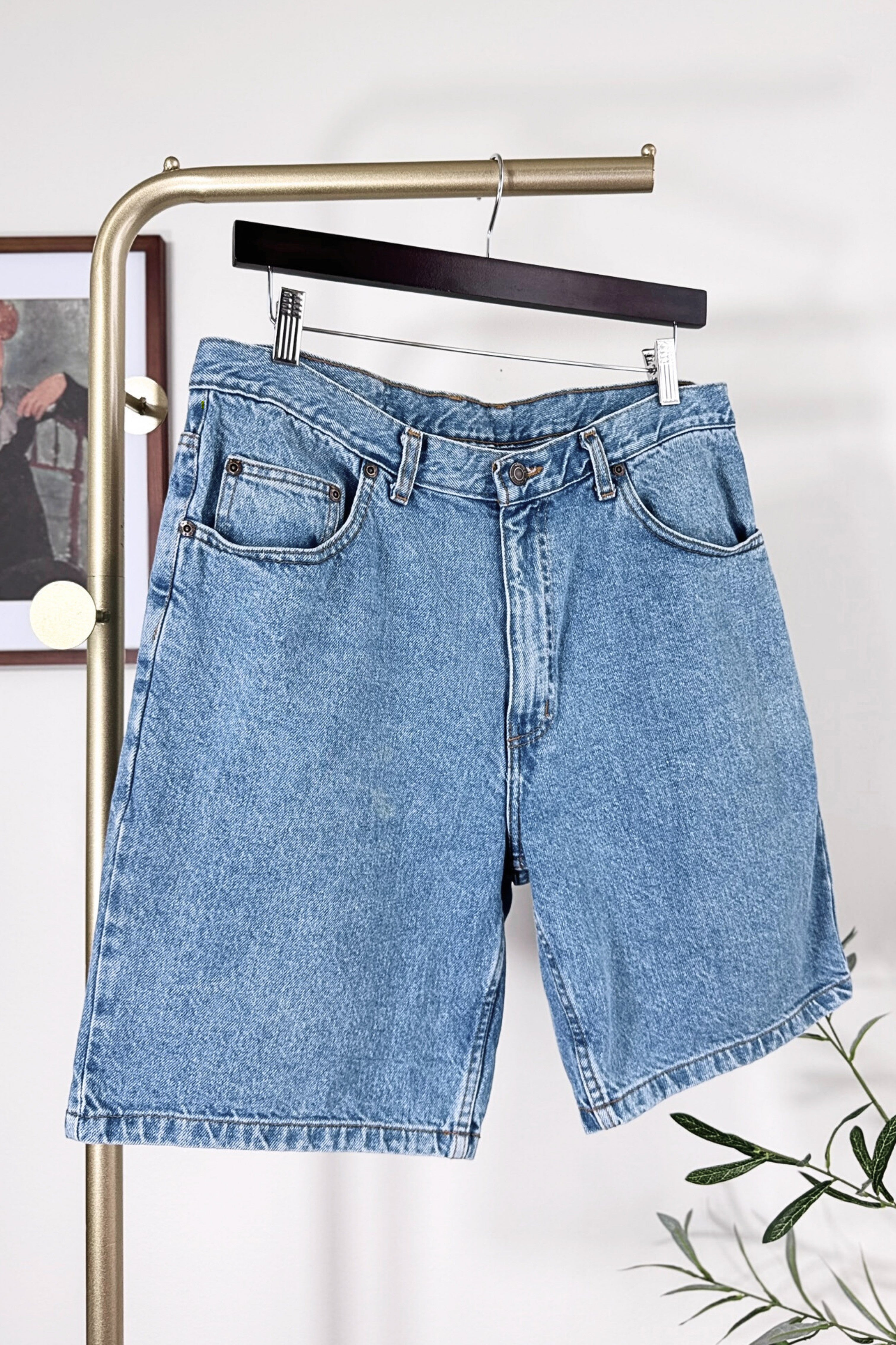 Bermuda en jeans long denim moyen