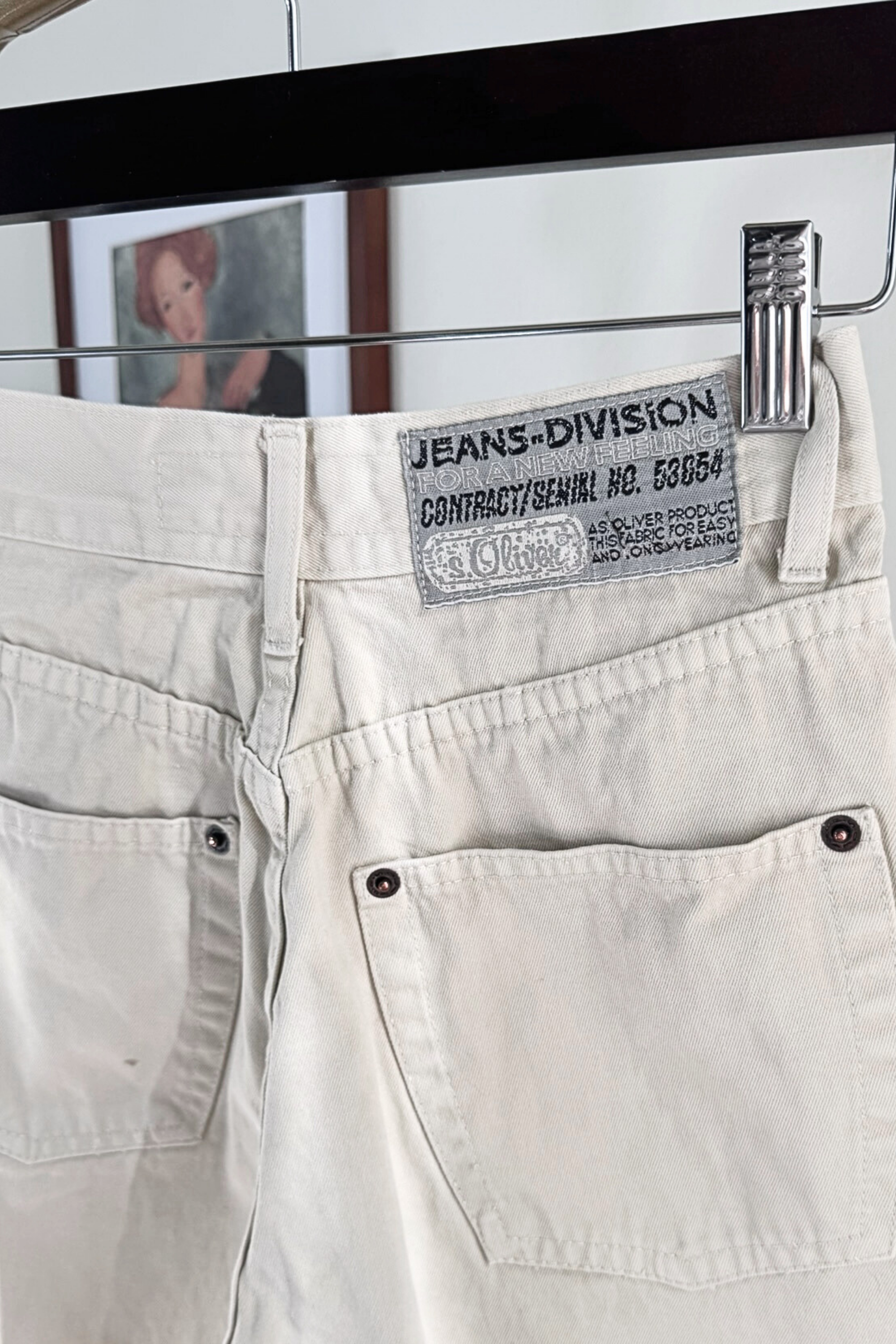 Bermuda taille haute en jeans écru