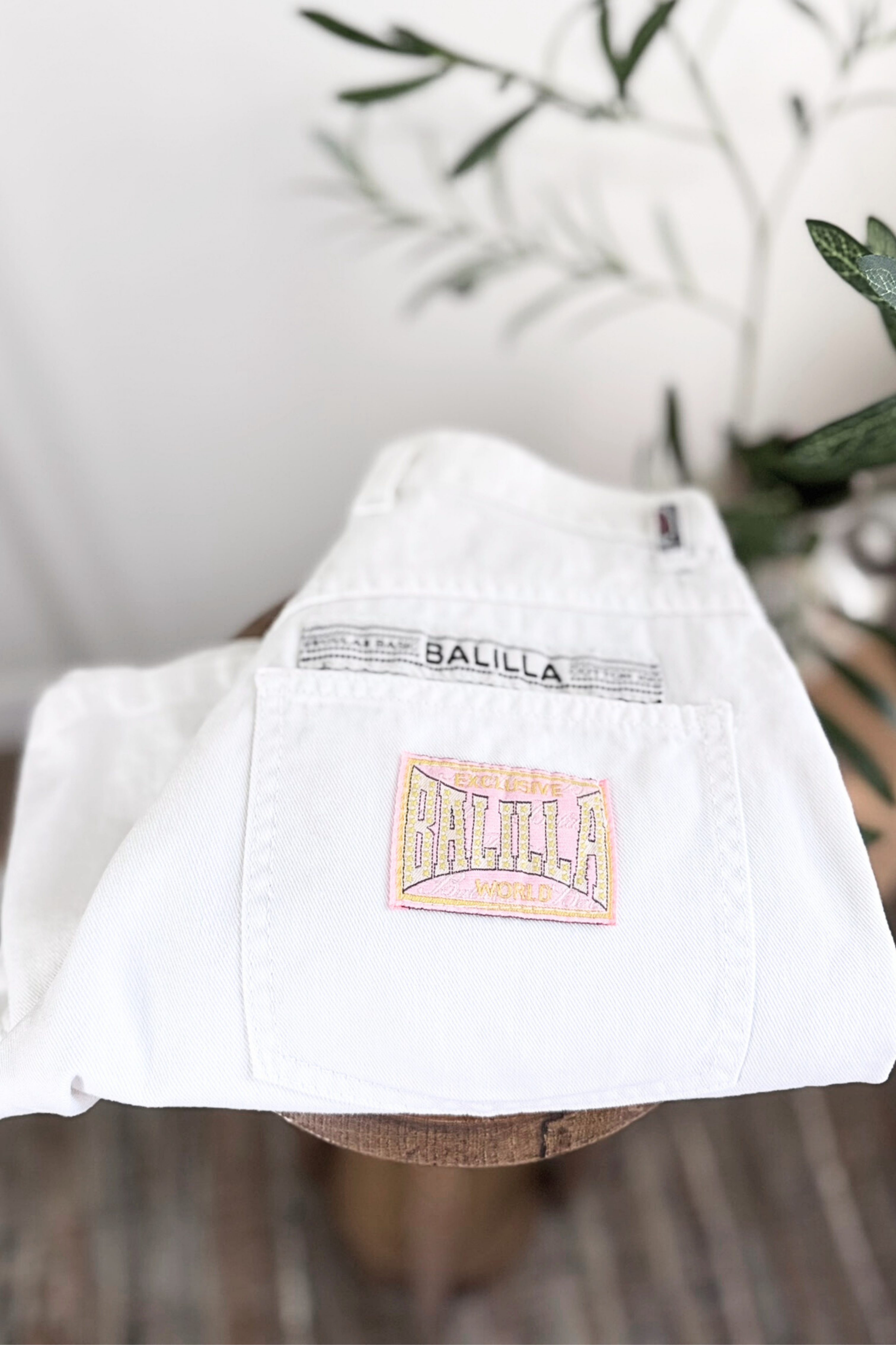 Bermuda en jeans blanc