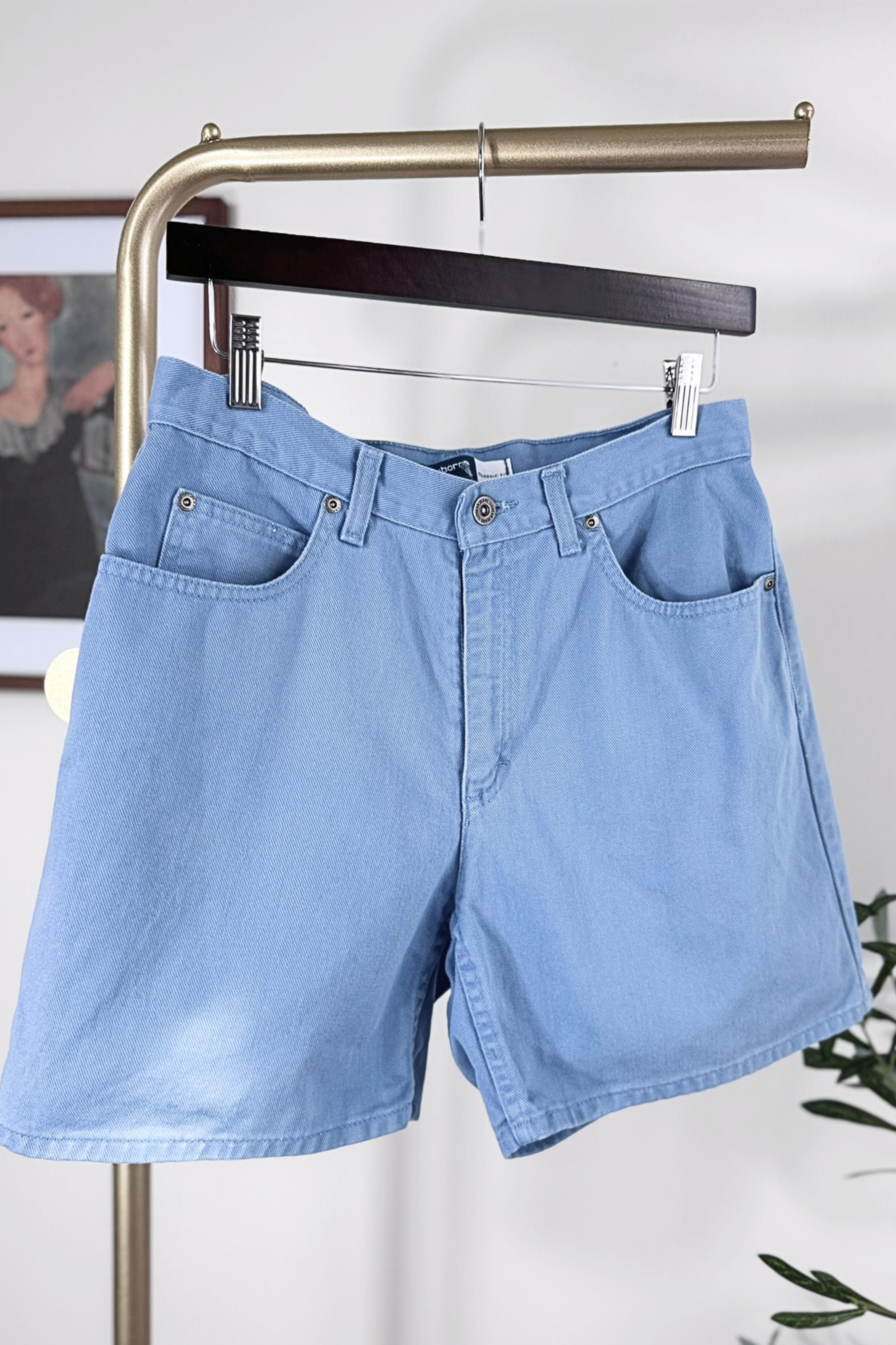 Bermuda en jeans bleu clair