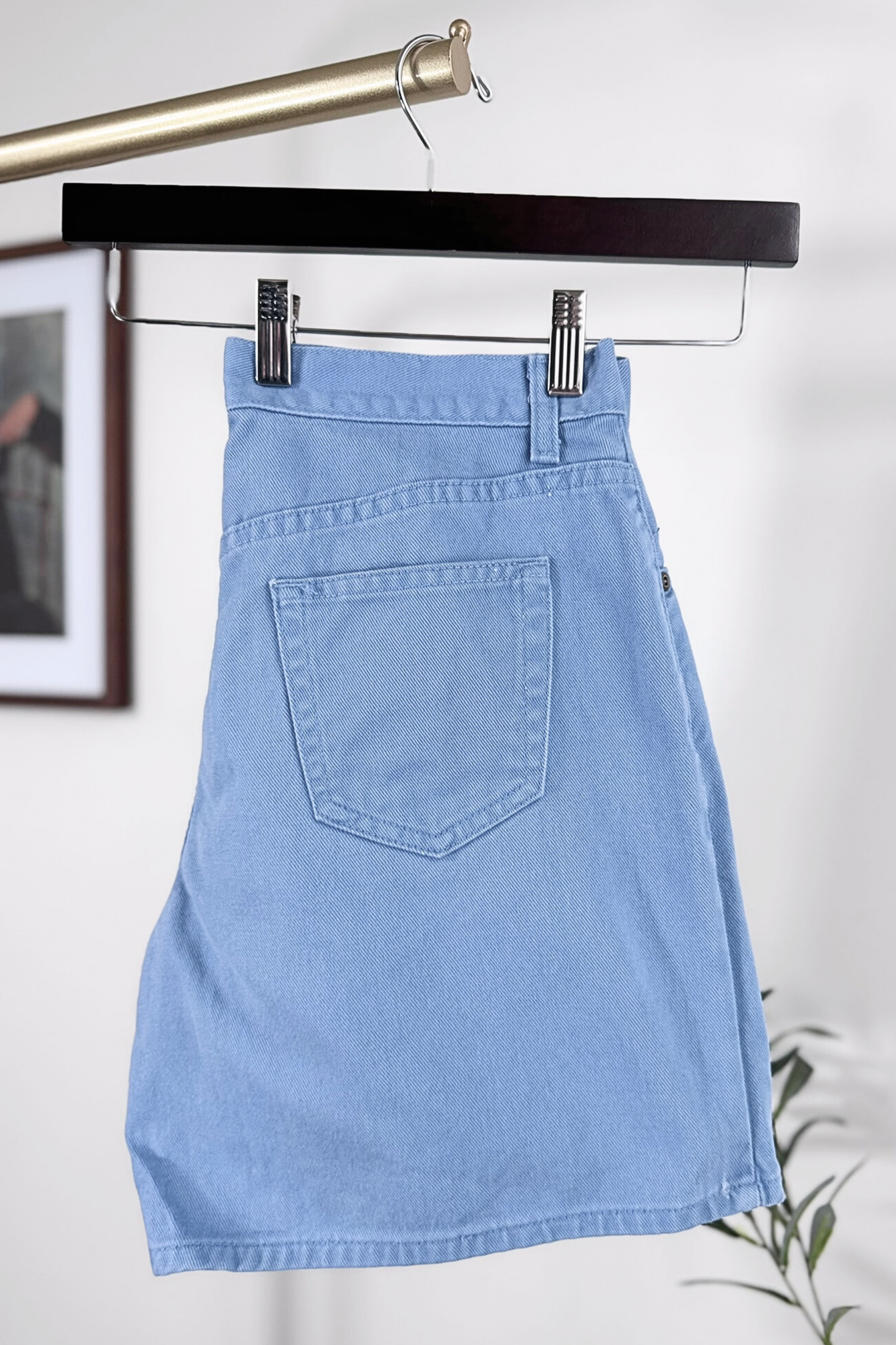 Bermuda en jeans bleu clair
