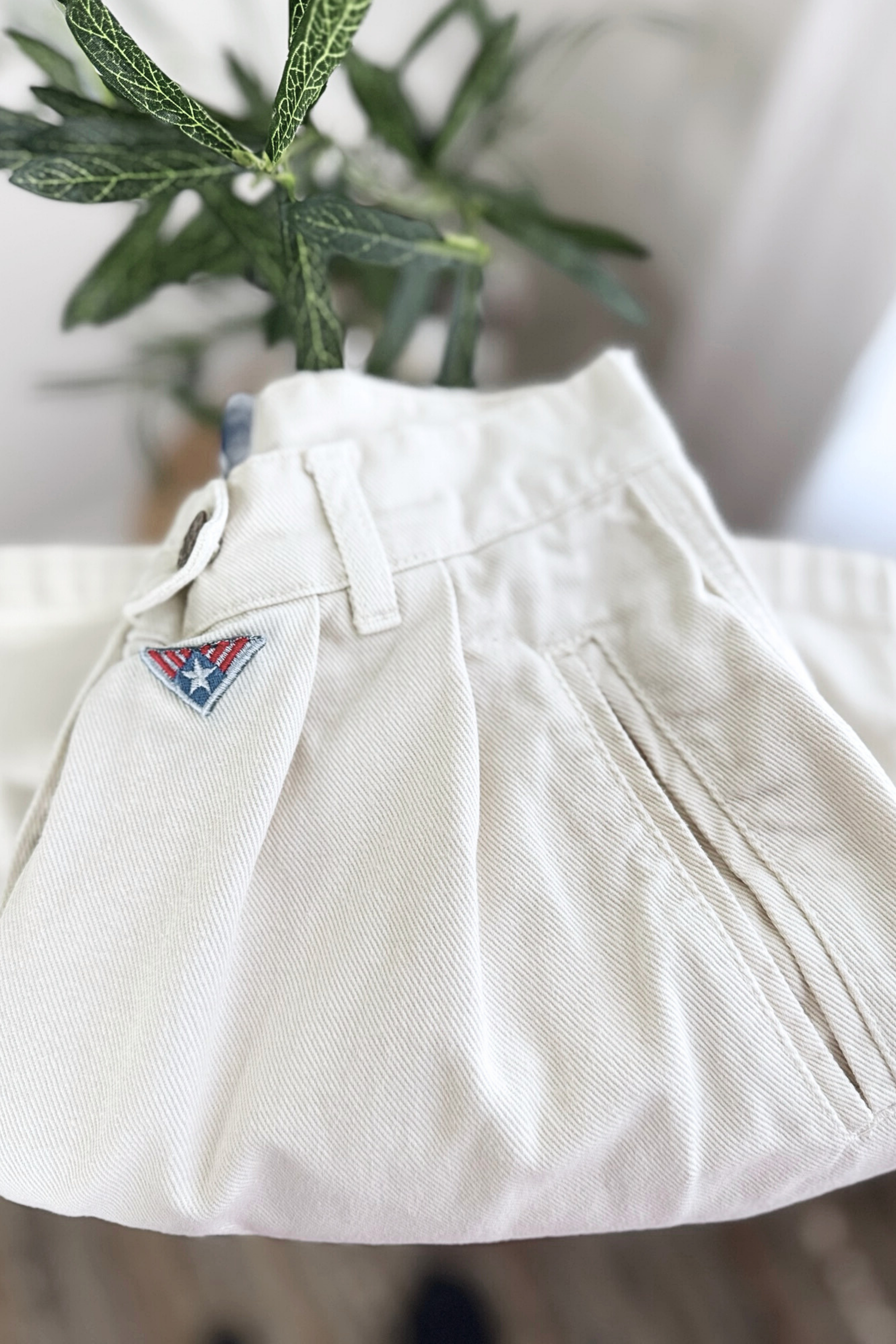 Bermuda en jeans écru