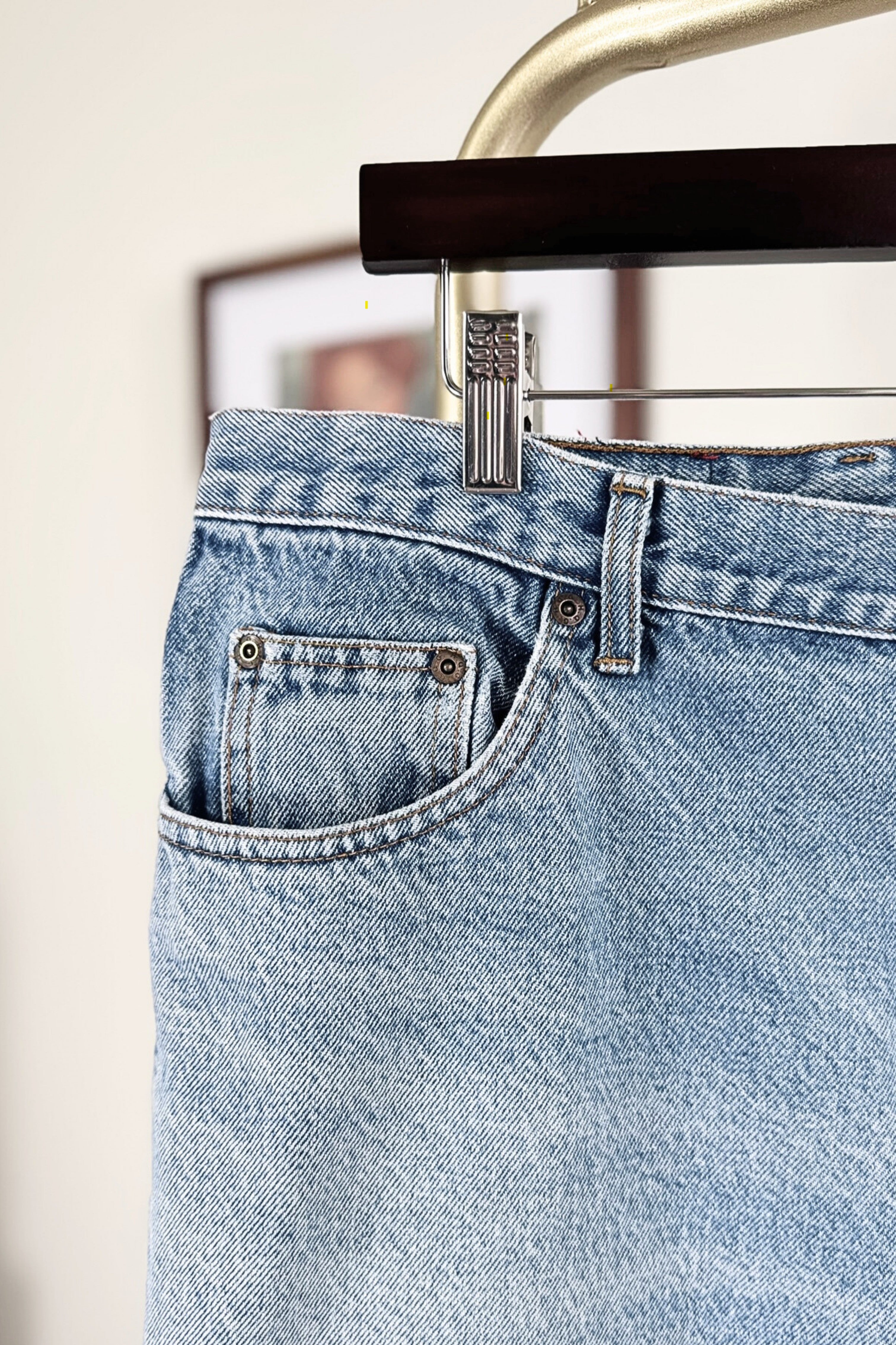 Bermuda en jeans large denim moyen