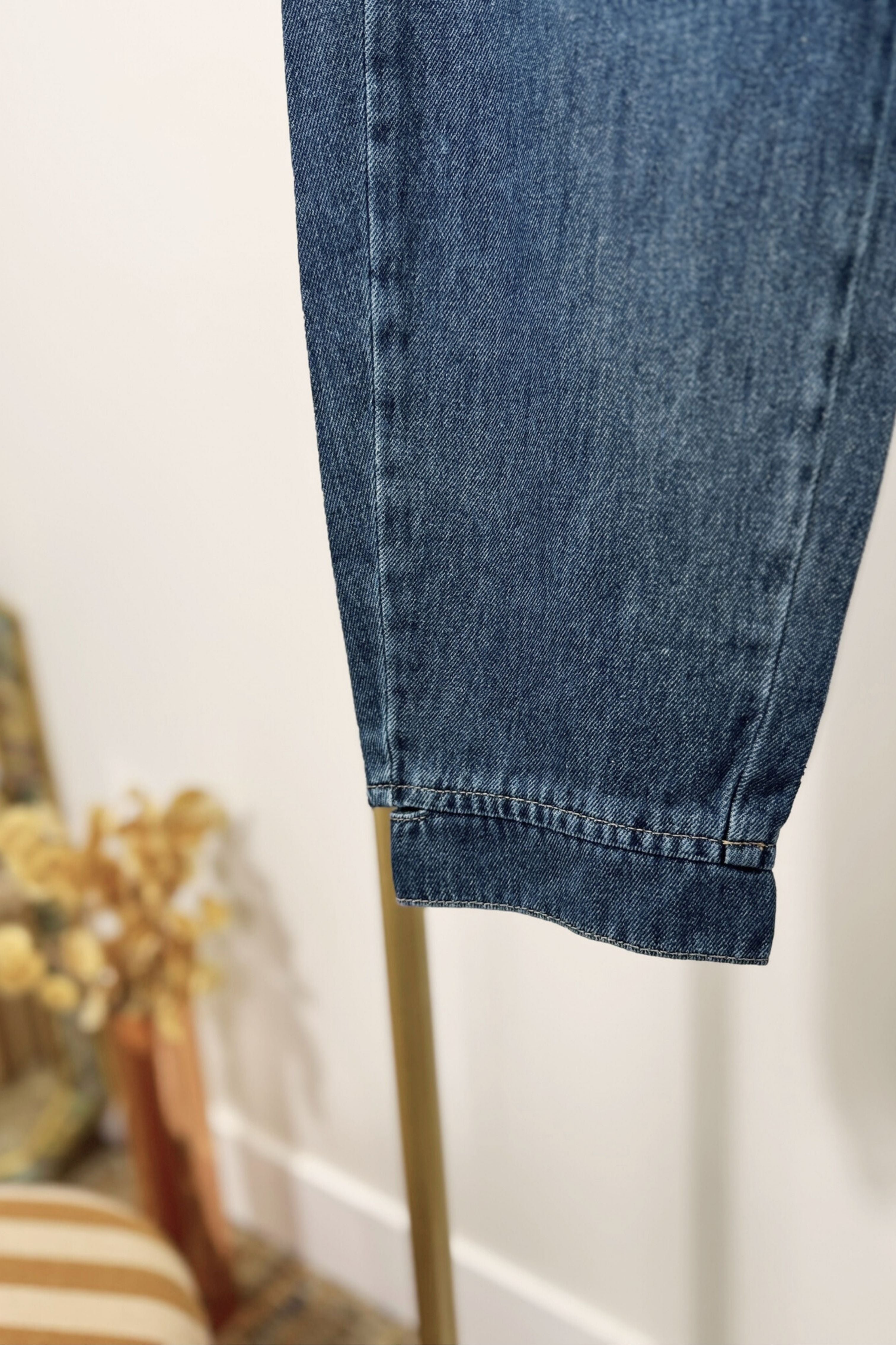 Jeans Benetton fluffy bleu moyen