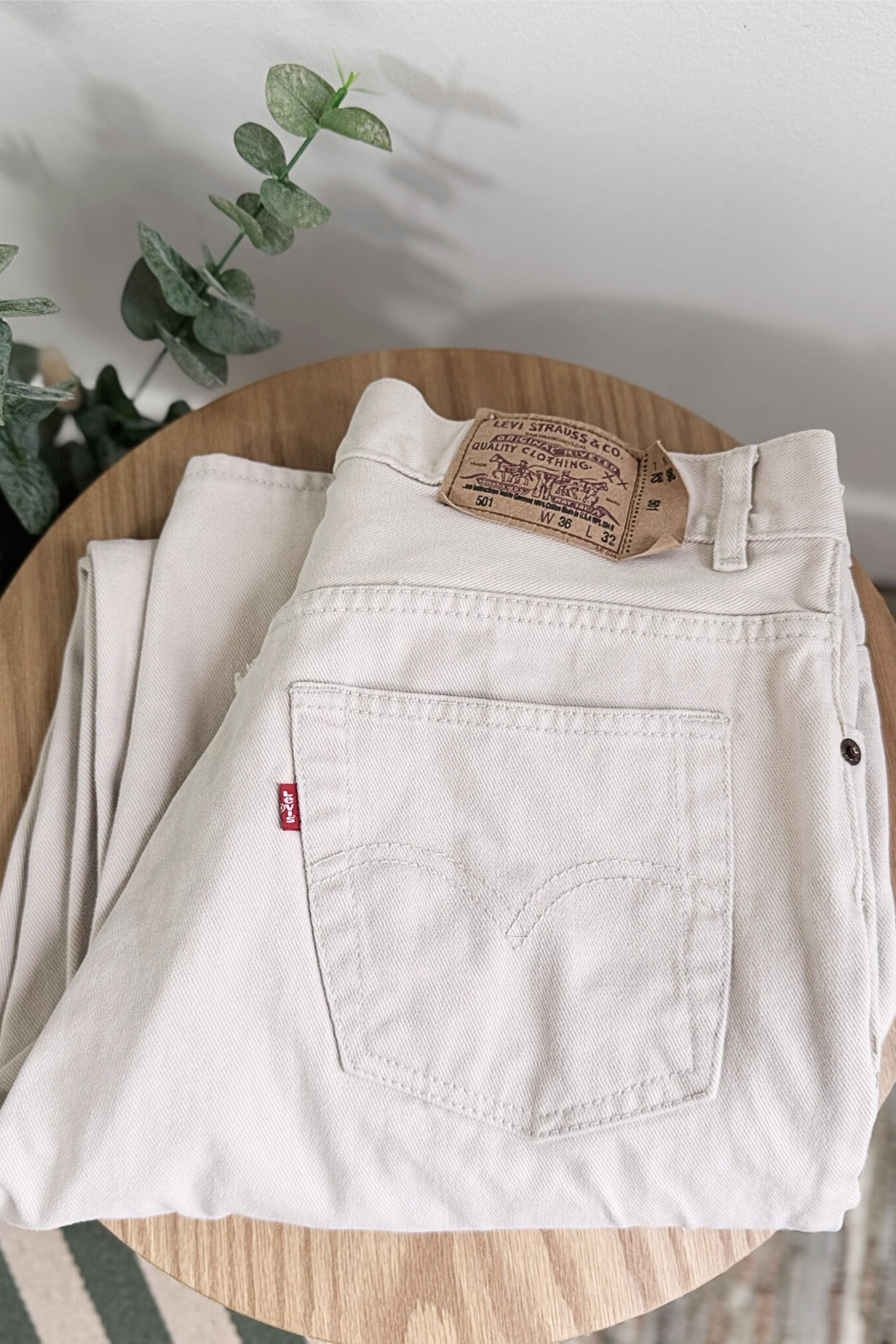 Jeans Levi's 501 W36 L32 beige
