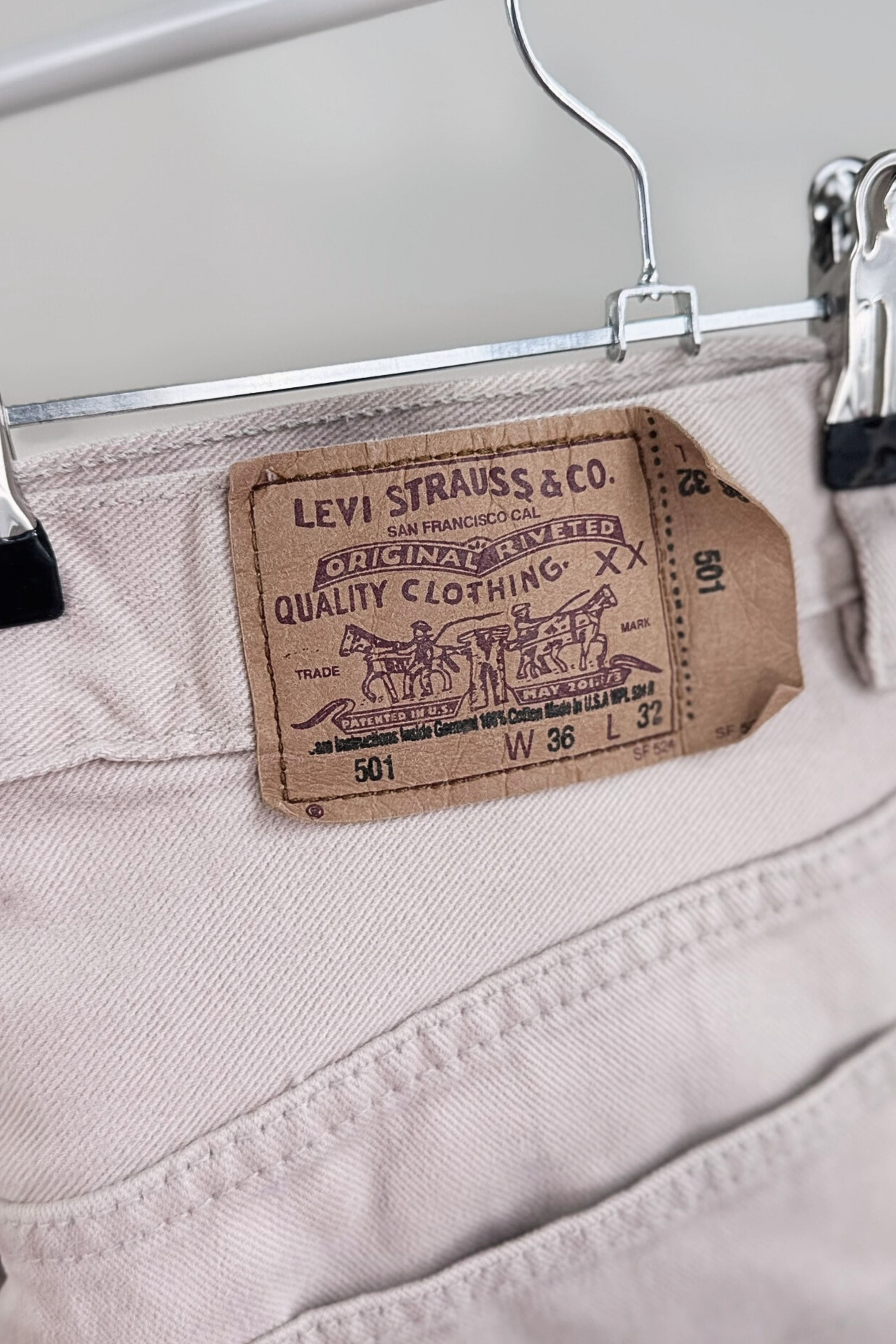 Jeans Levi's 501 W36 L32 beige