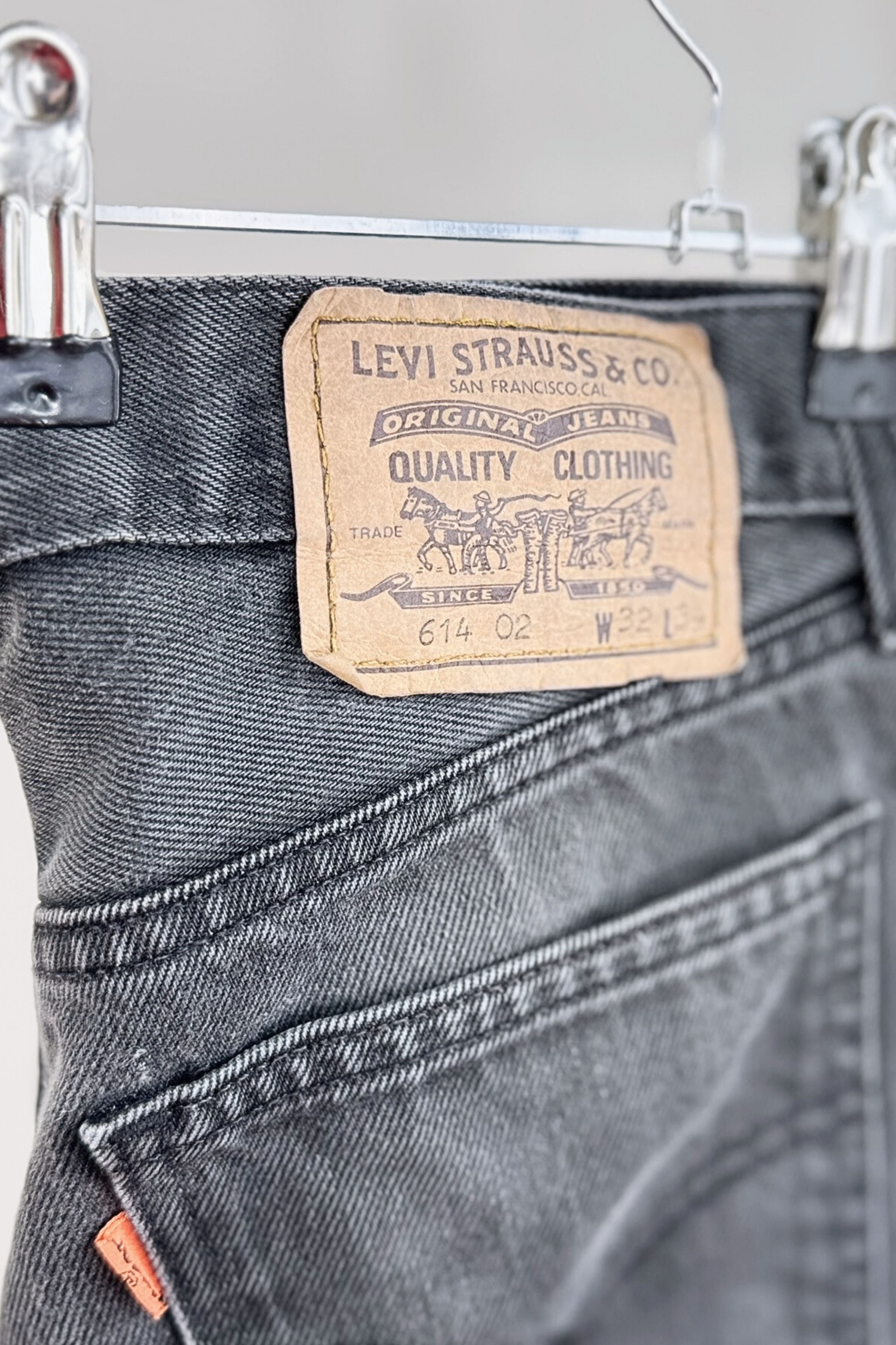 Jeans Levi's 614 W32 L34 gris