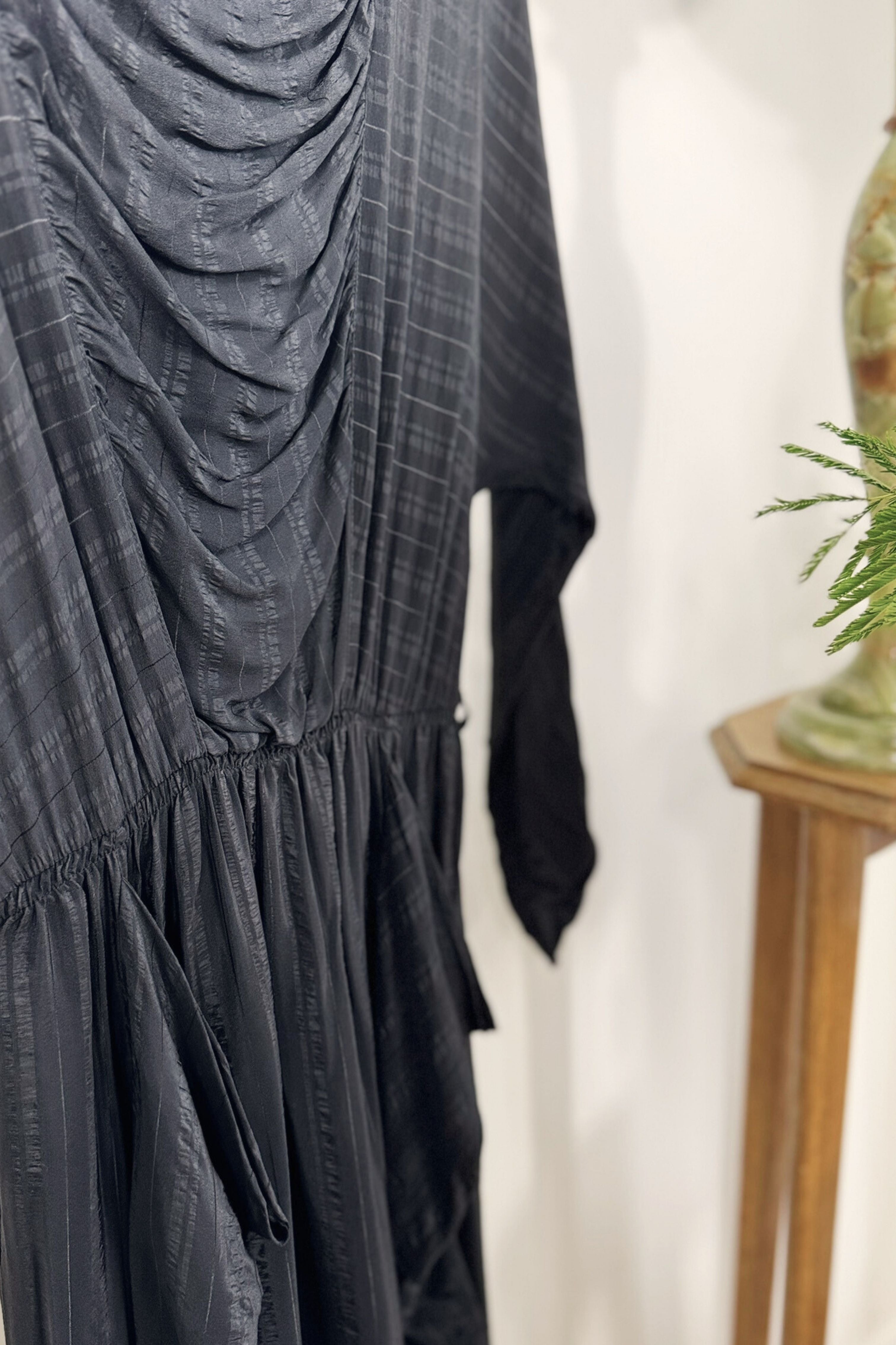 Long black shirt dress
