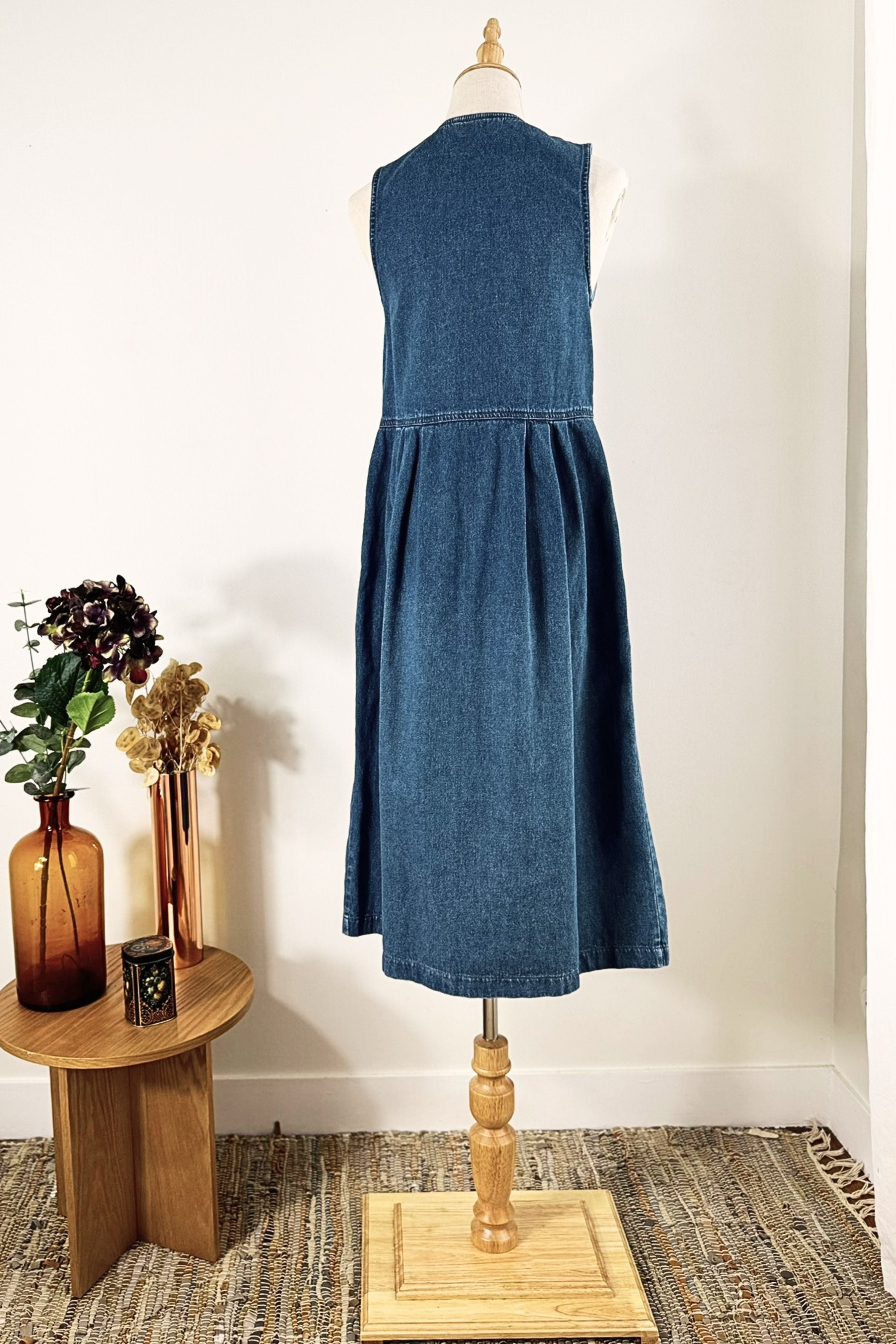 Short blue skater dress