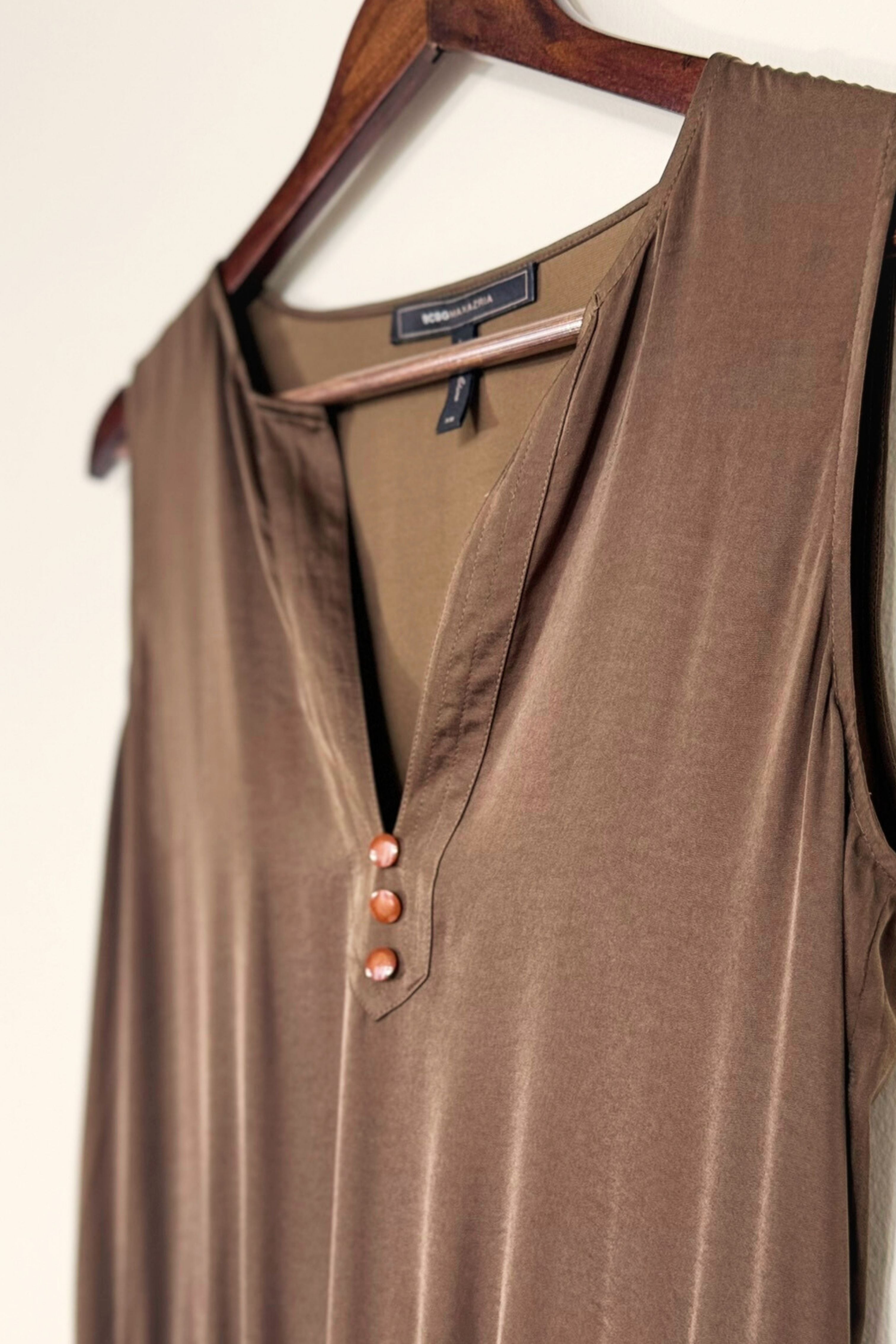 Robe longue BCBGMAXAZRIA chocolat