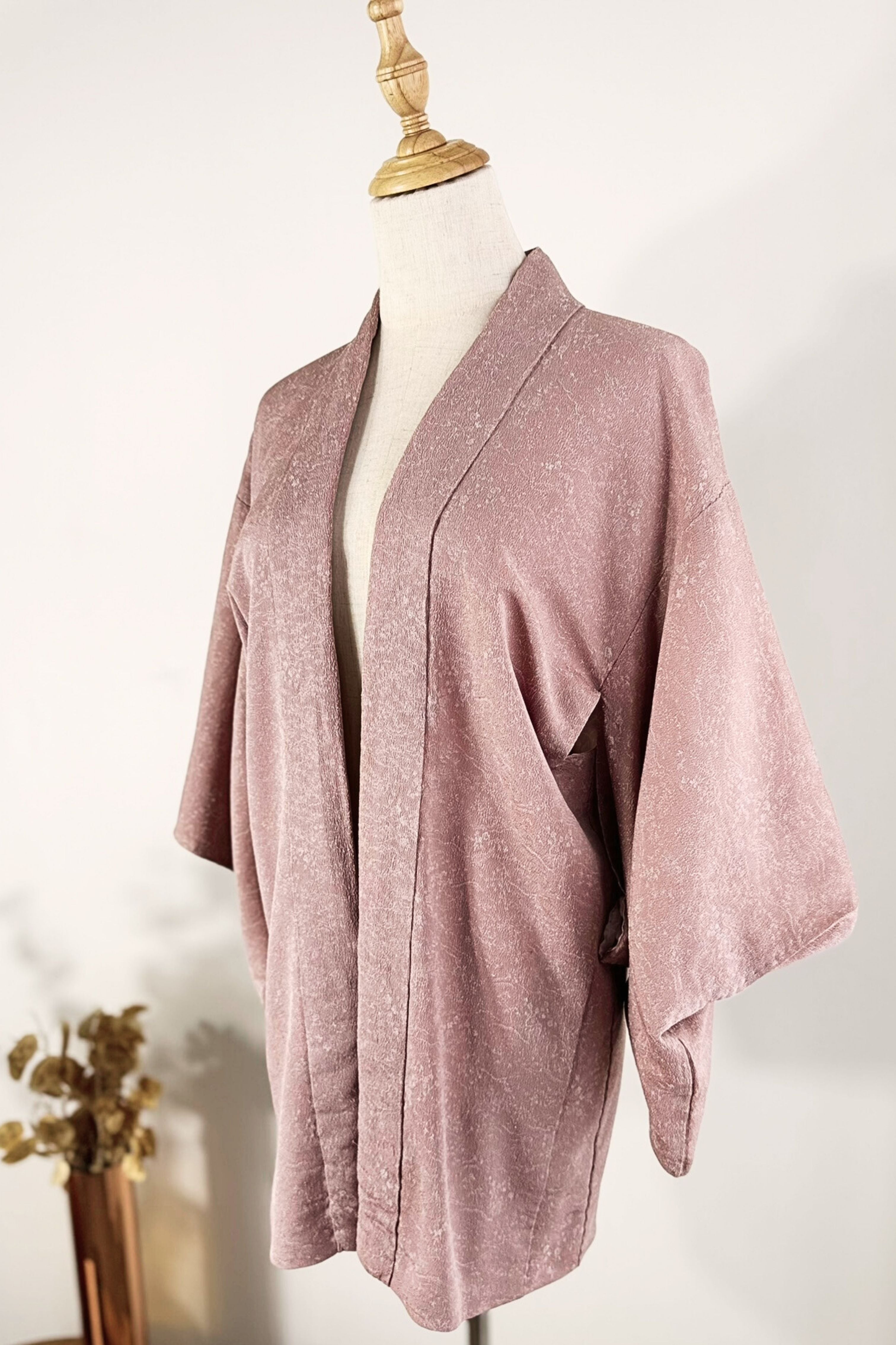 Kimono court vieux rose