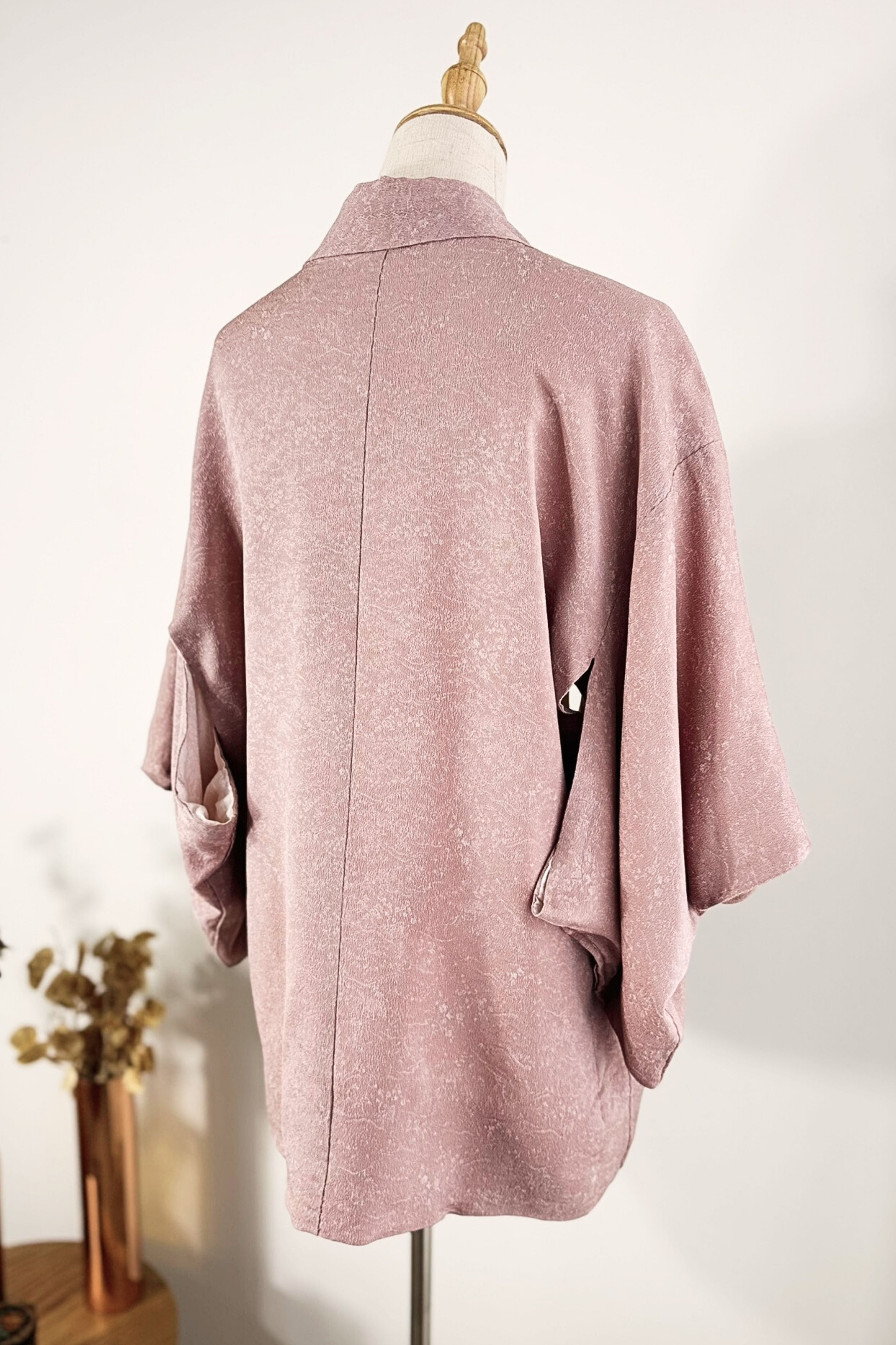 Kimono court vieux rose