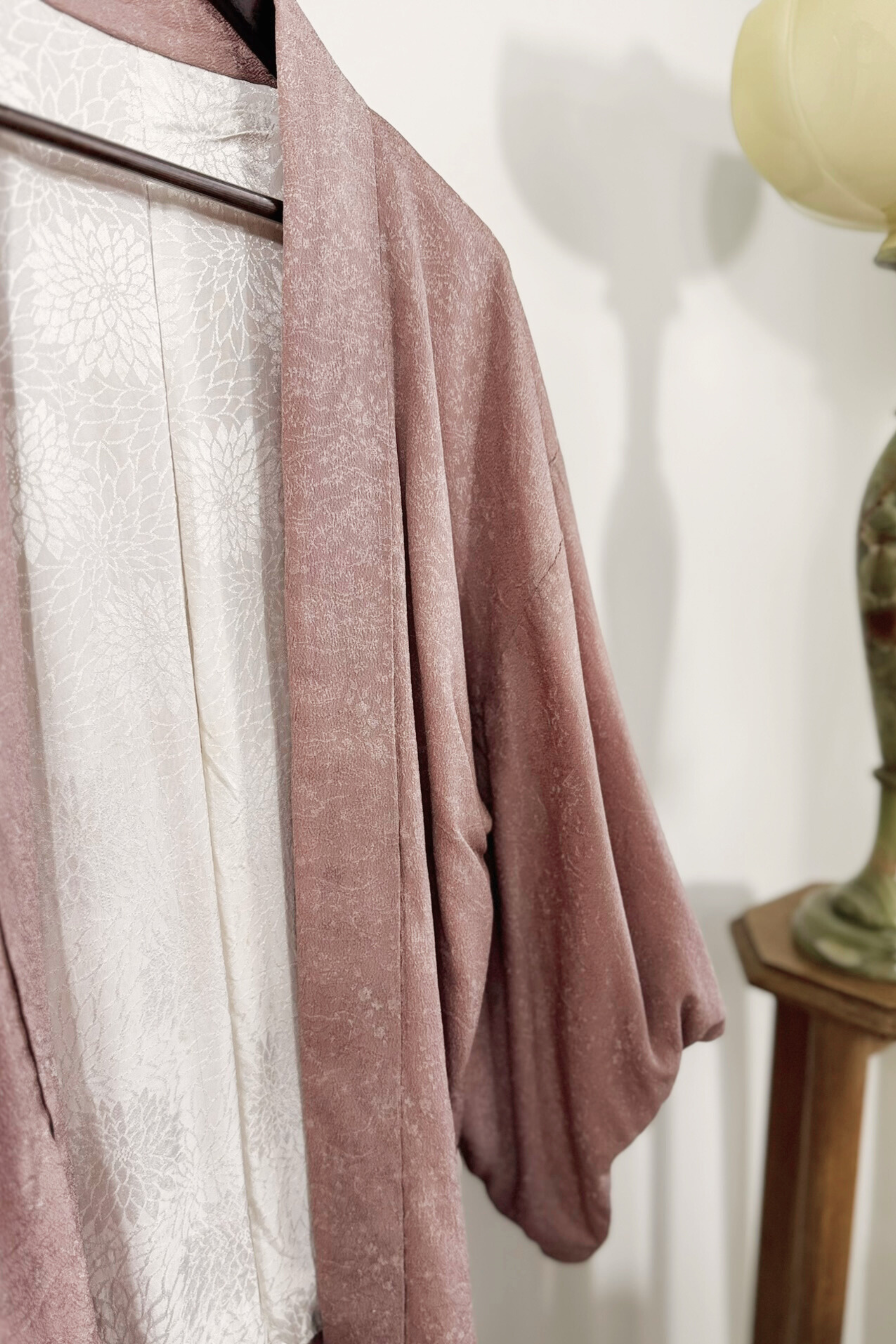 Kimono court vieux rose