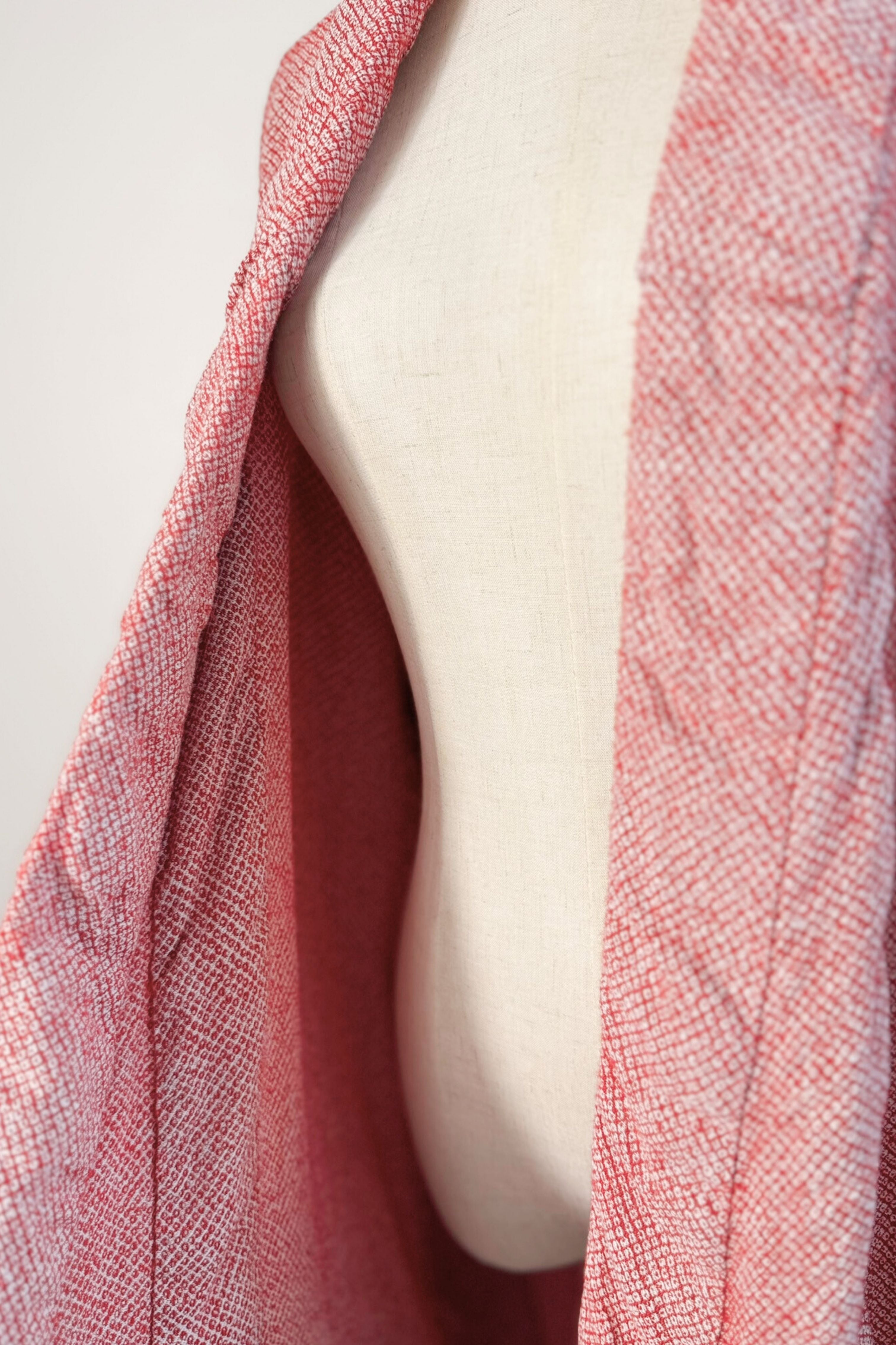 Kimono long épais rouge