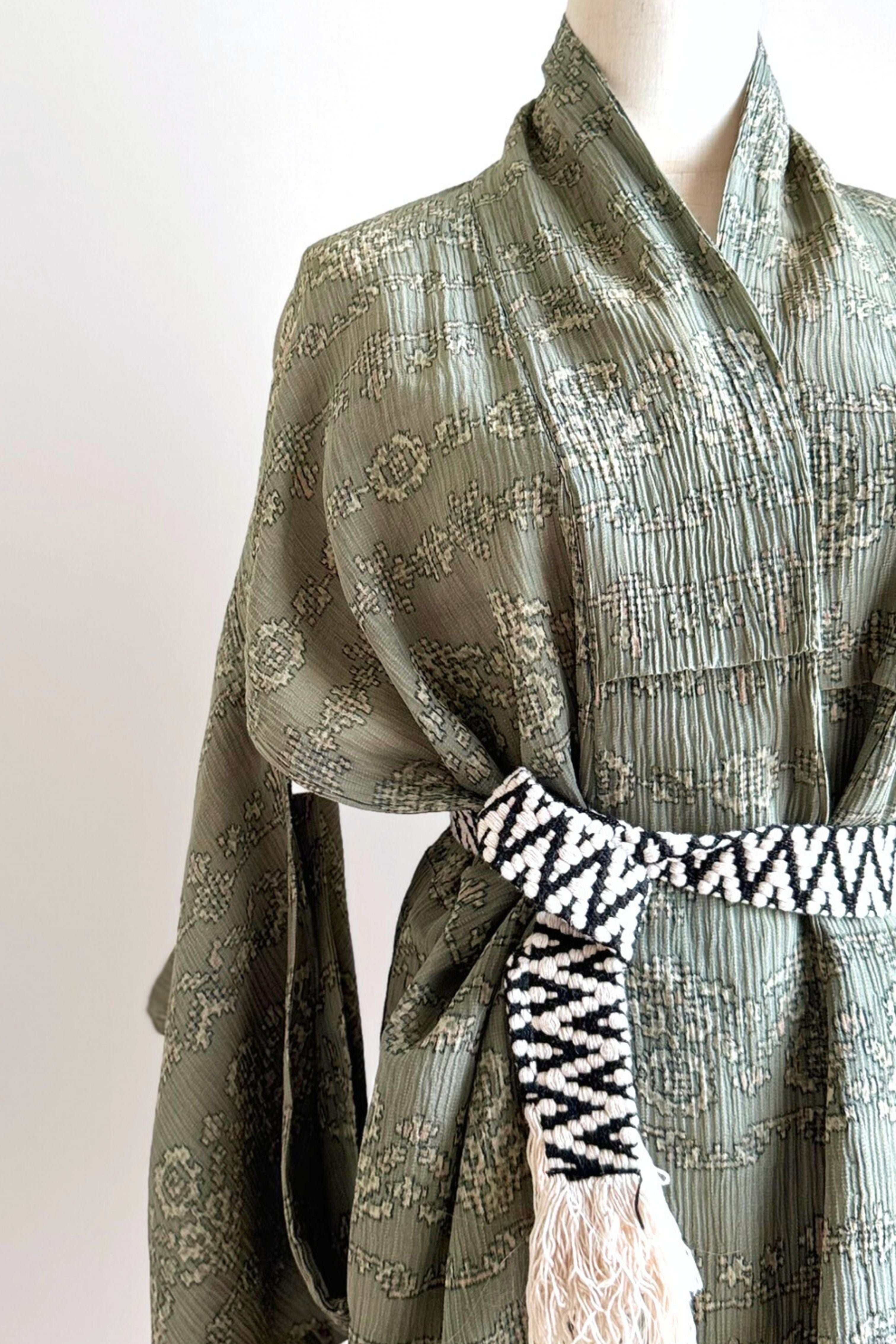 Kimono court léger kaki