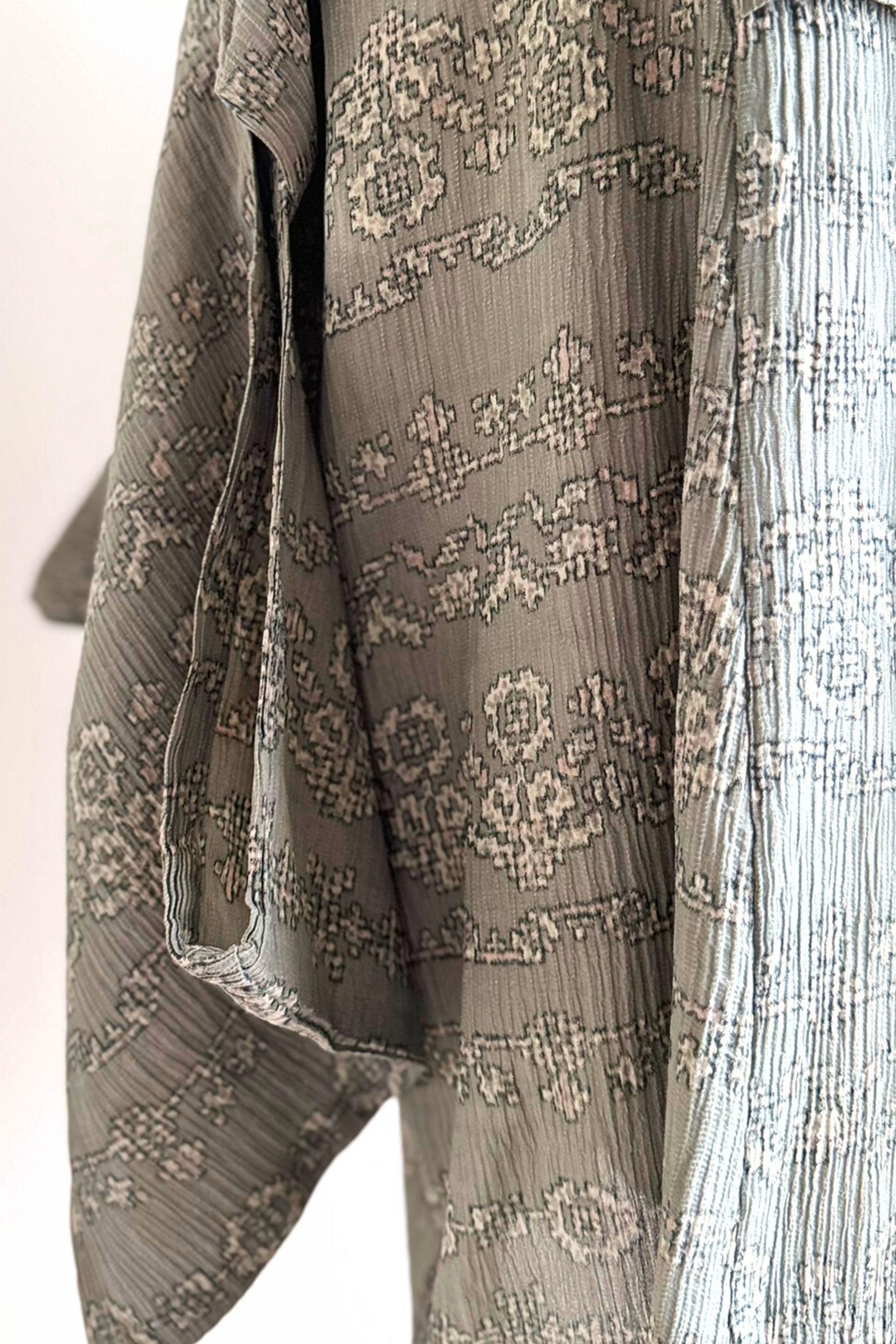 Kimono court léger kaki