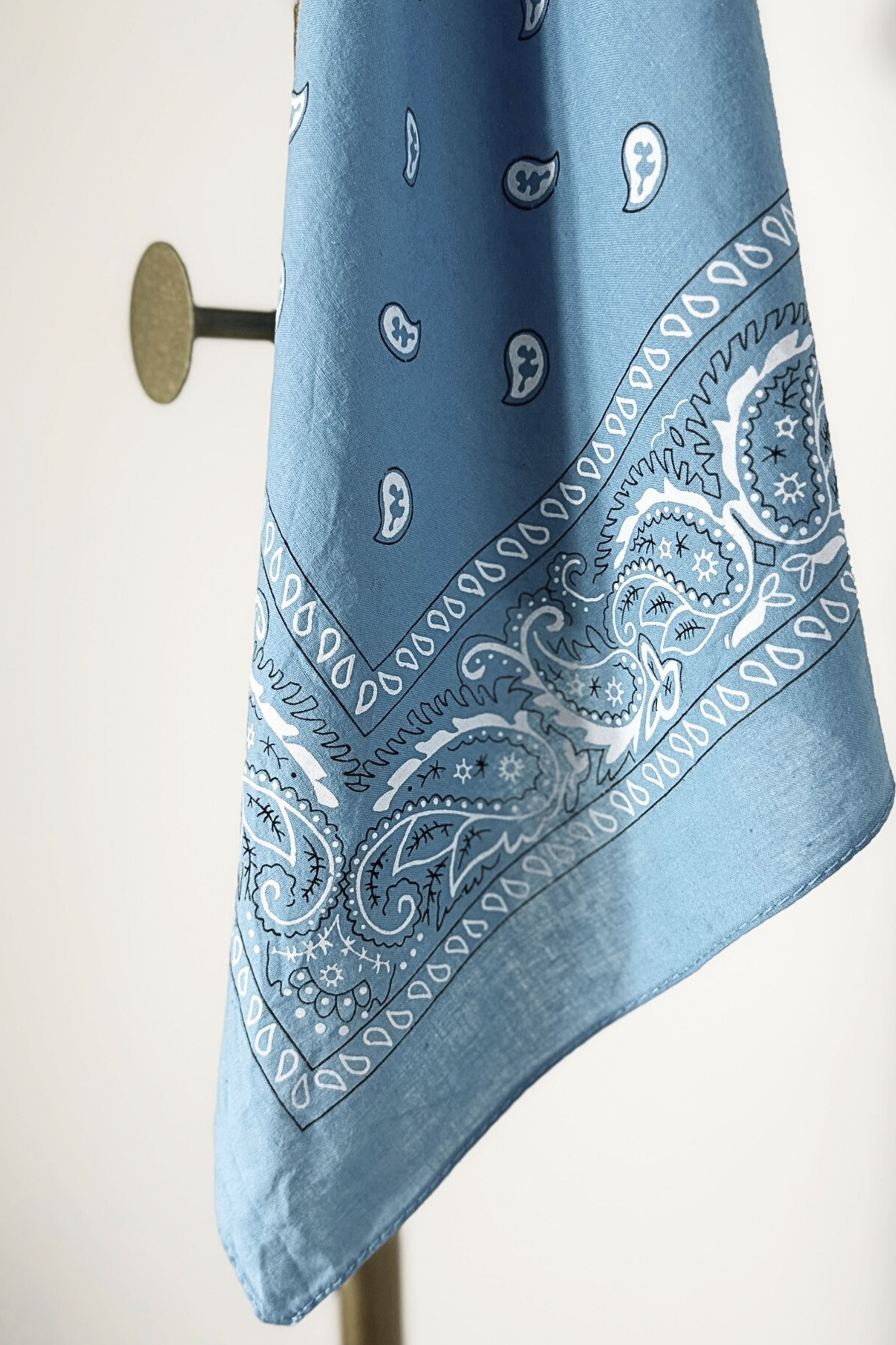 Bandana coton bleu ciel