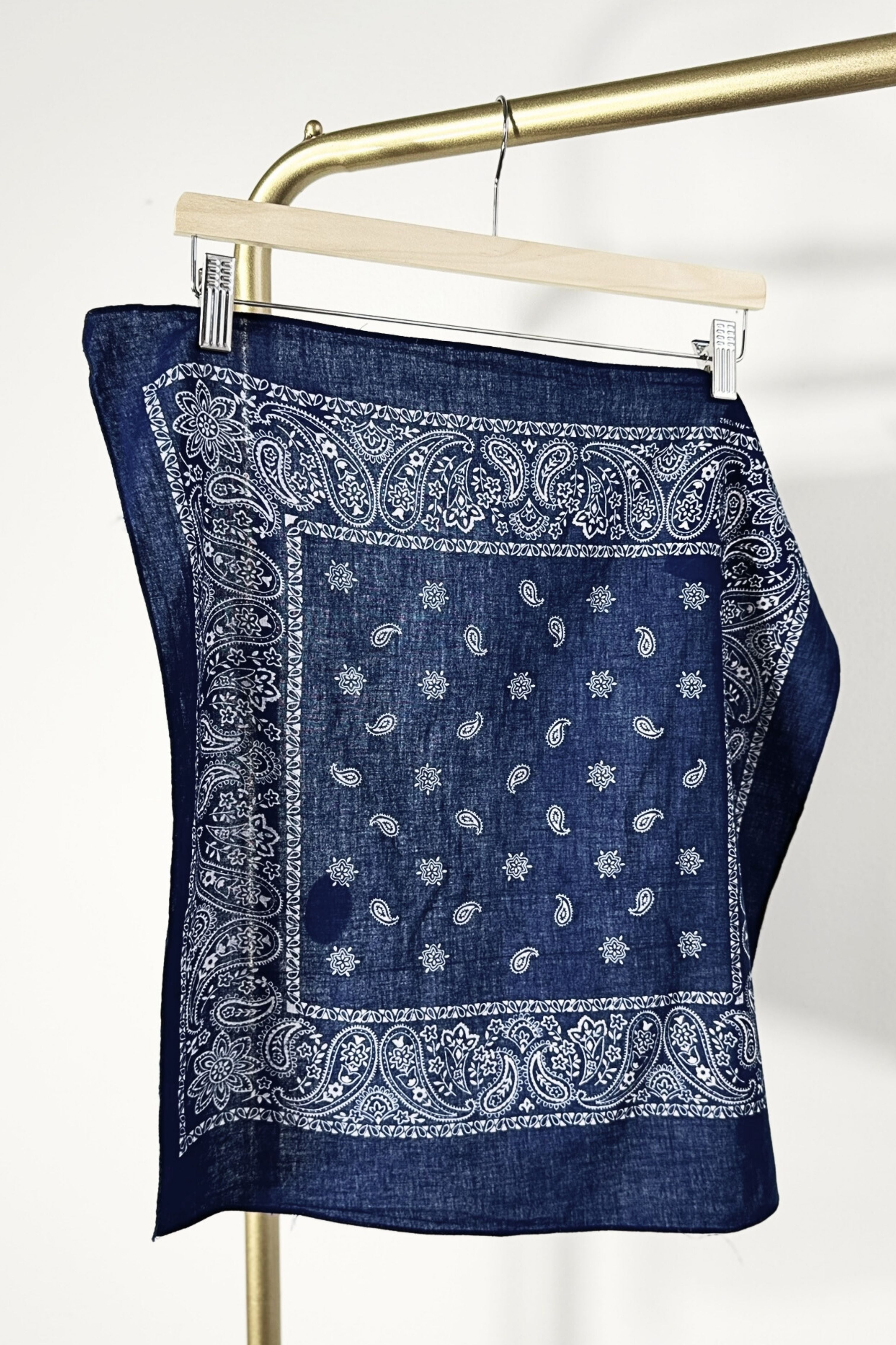 Bandana coton bleu marine
