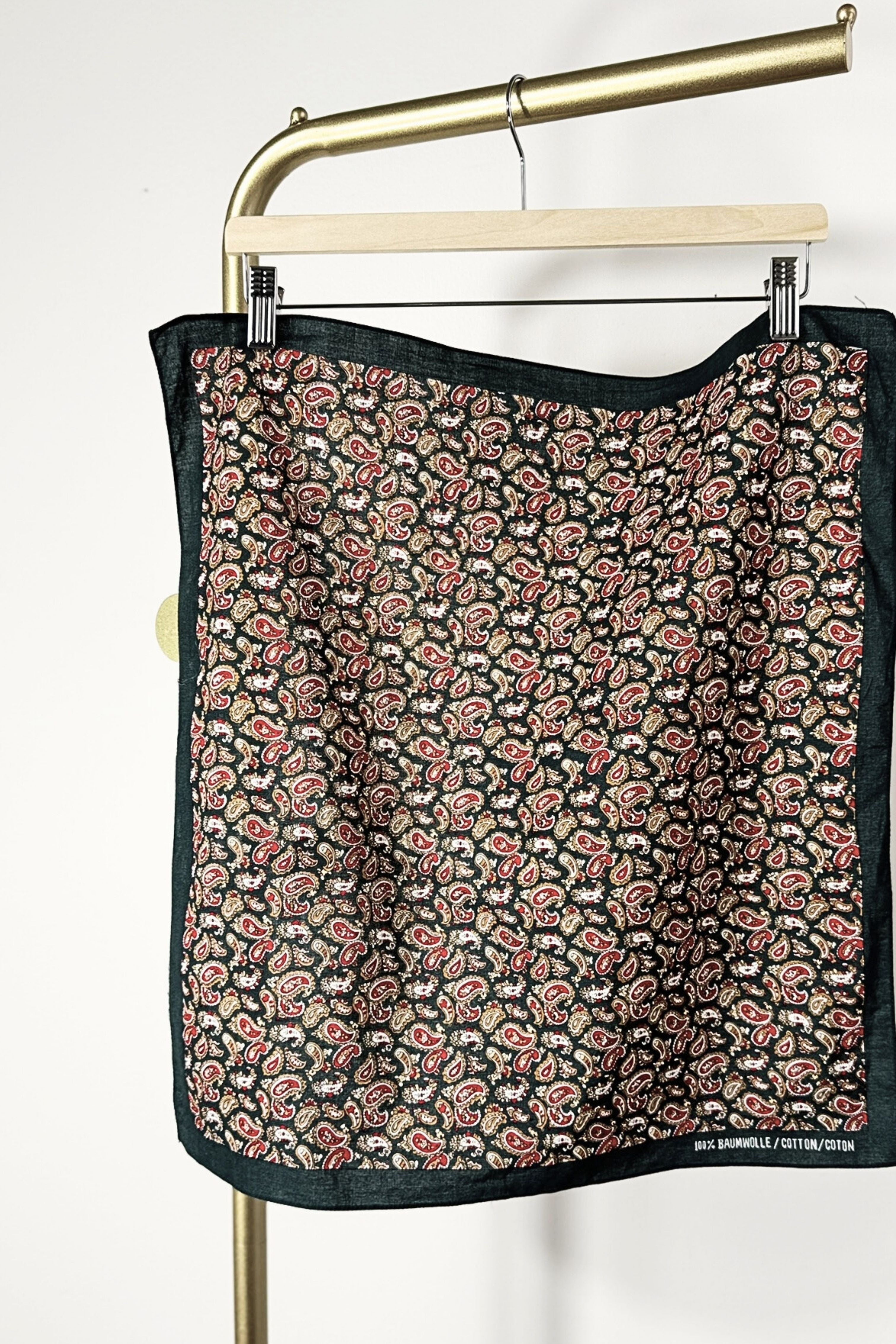 Bandana coton vert et rouge