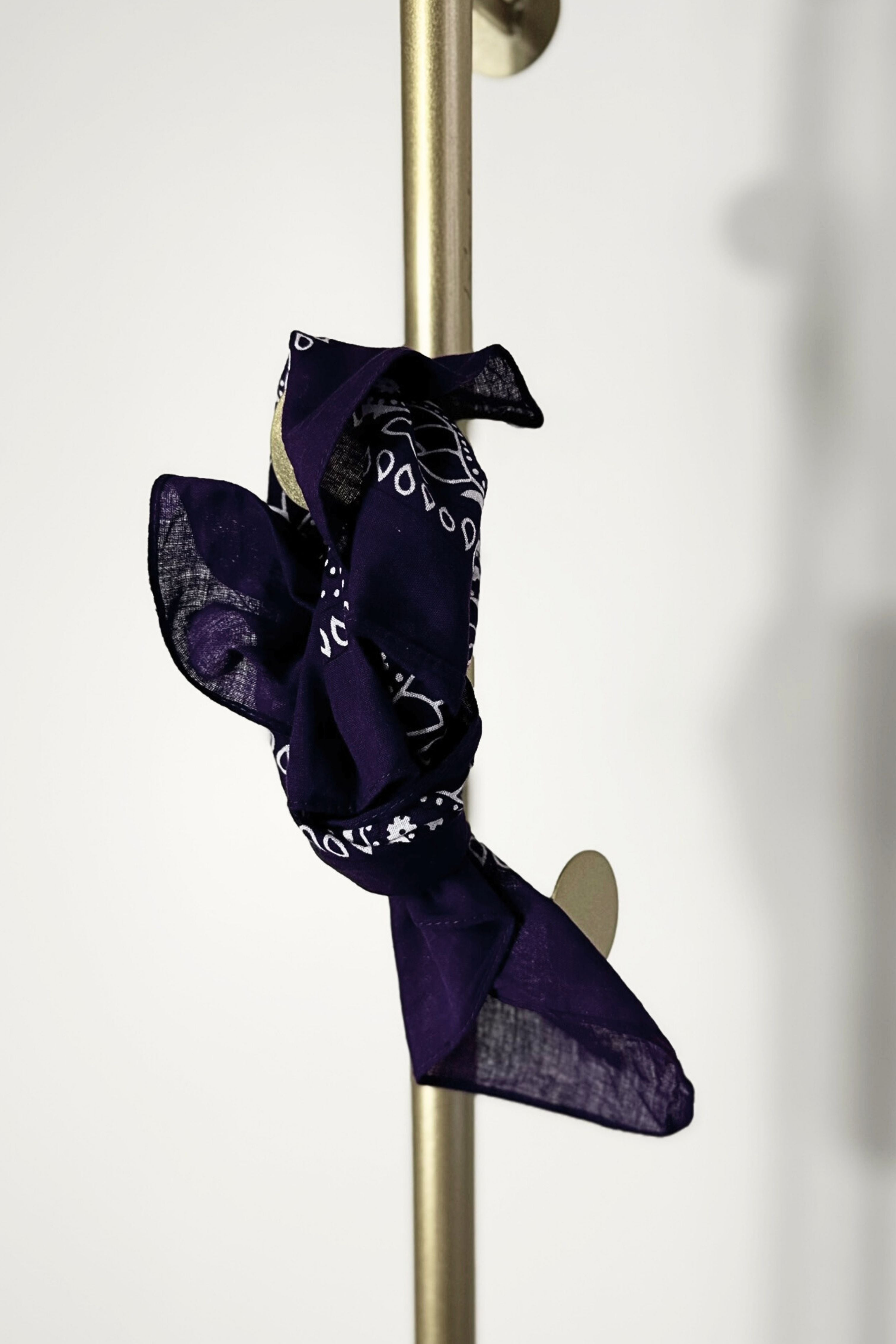 Bandana coton violet foncé
