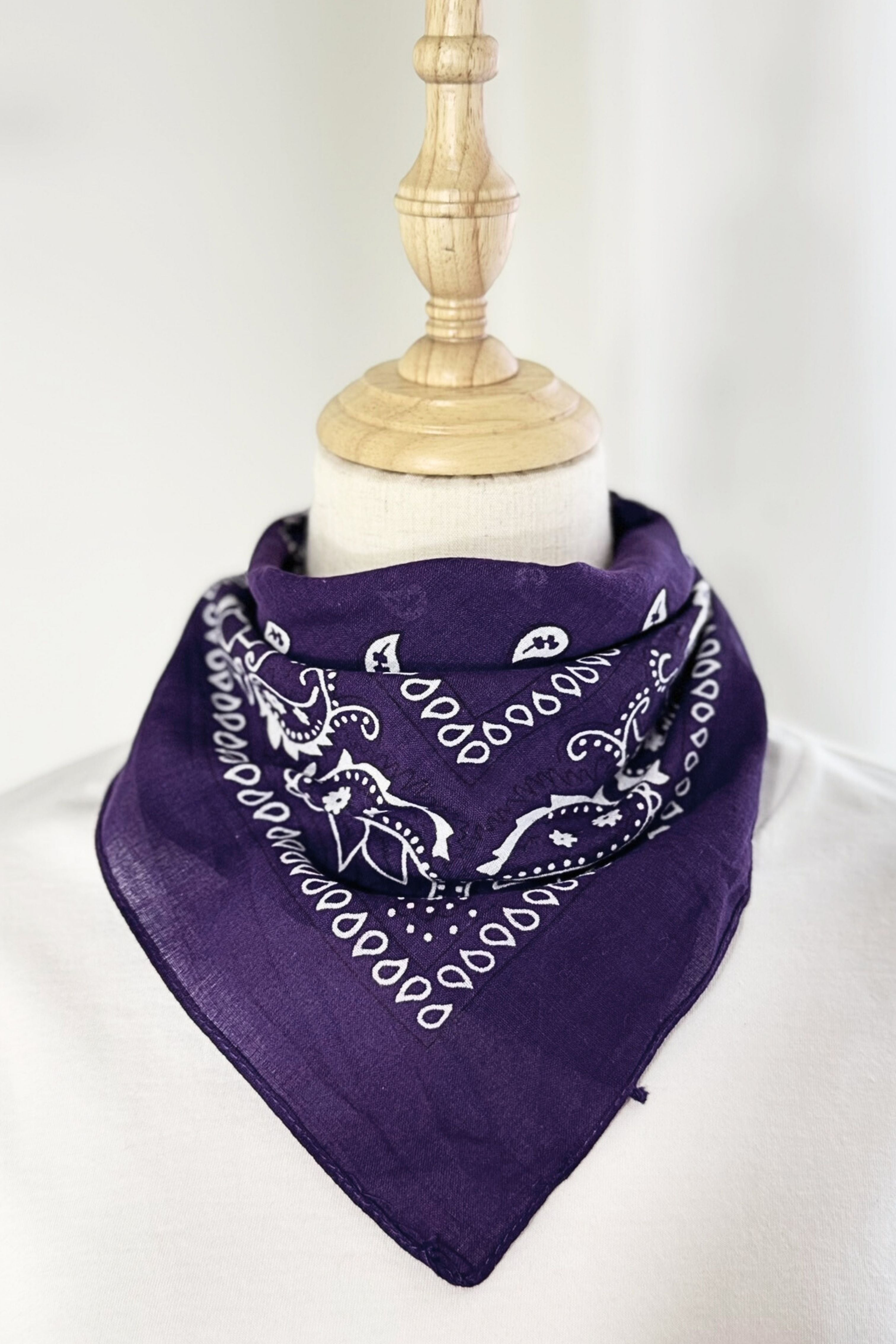 Bandana coton violet foncé