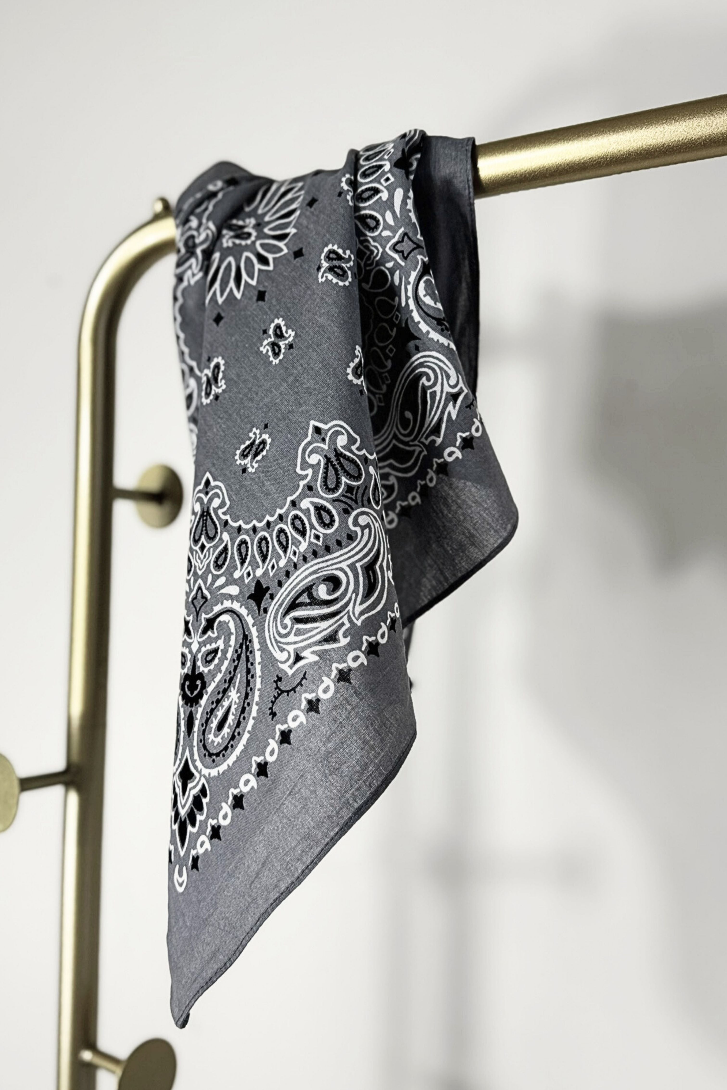 Bandana coton gris foncé