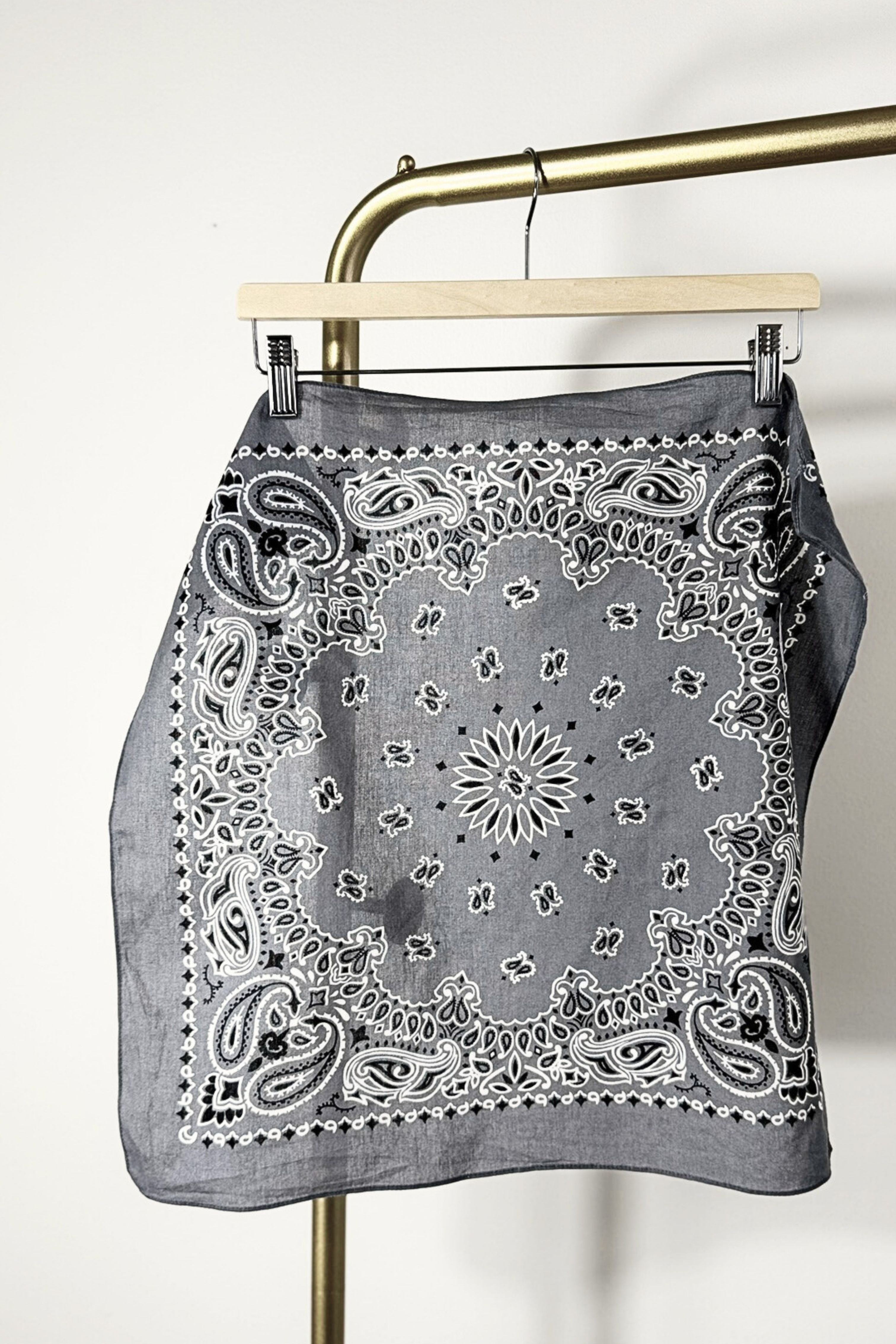 Bandana coton gris foncé