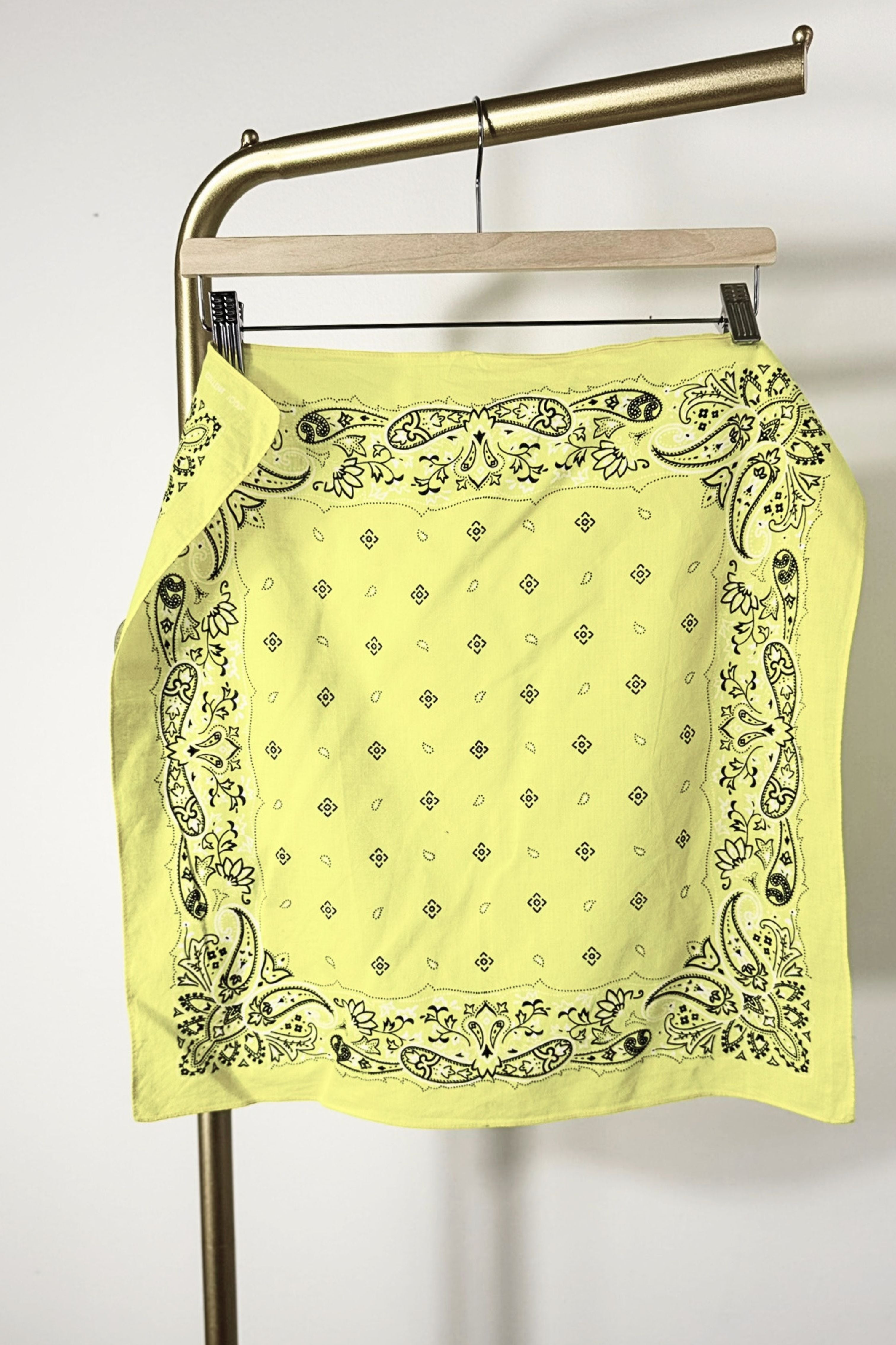 Bandana coton jaune flash