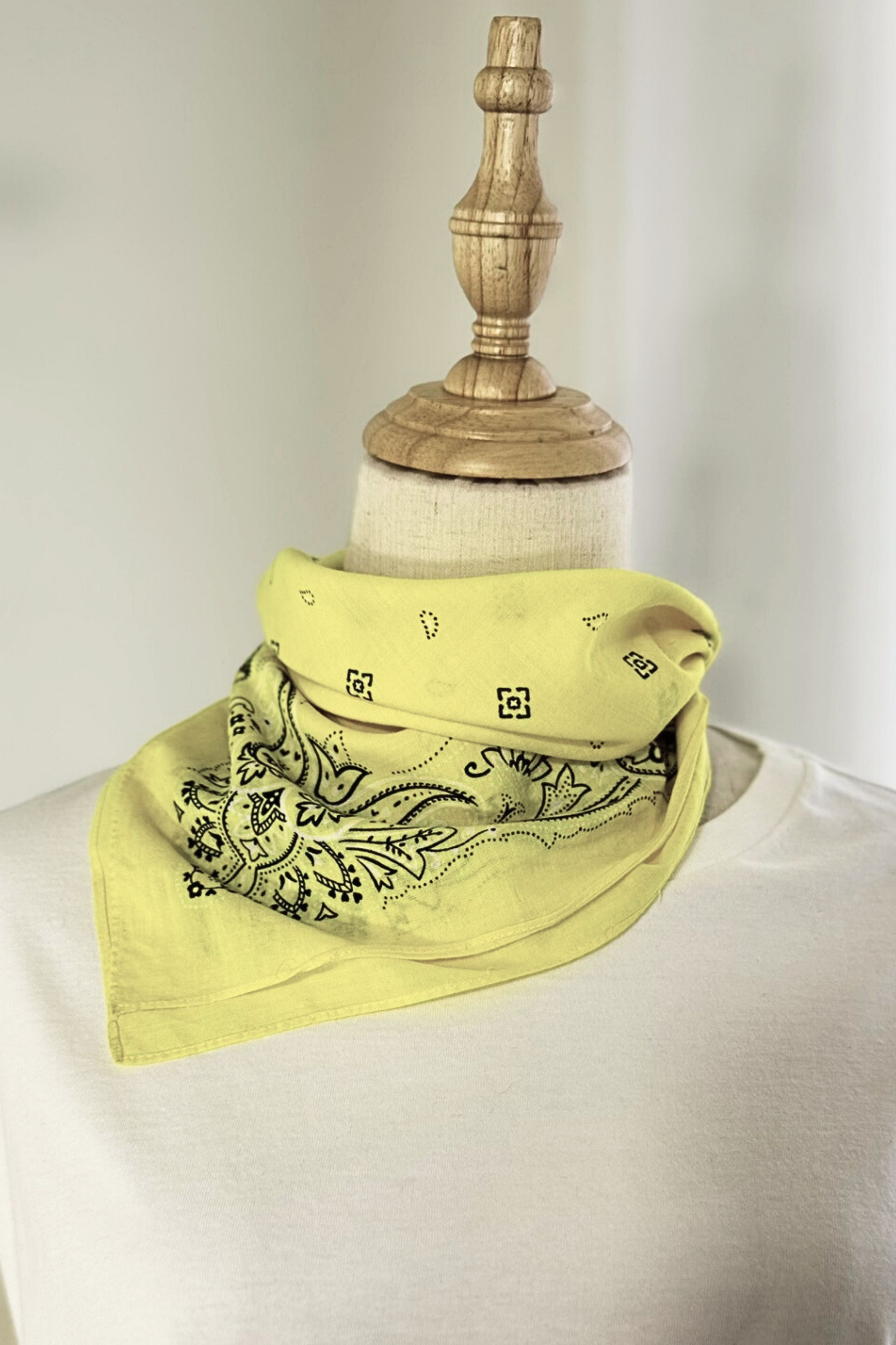 Bandana coton jaune flash