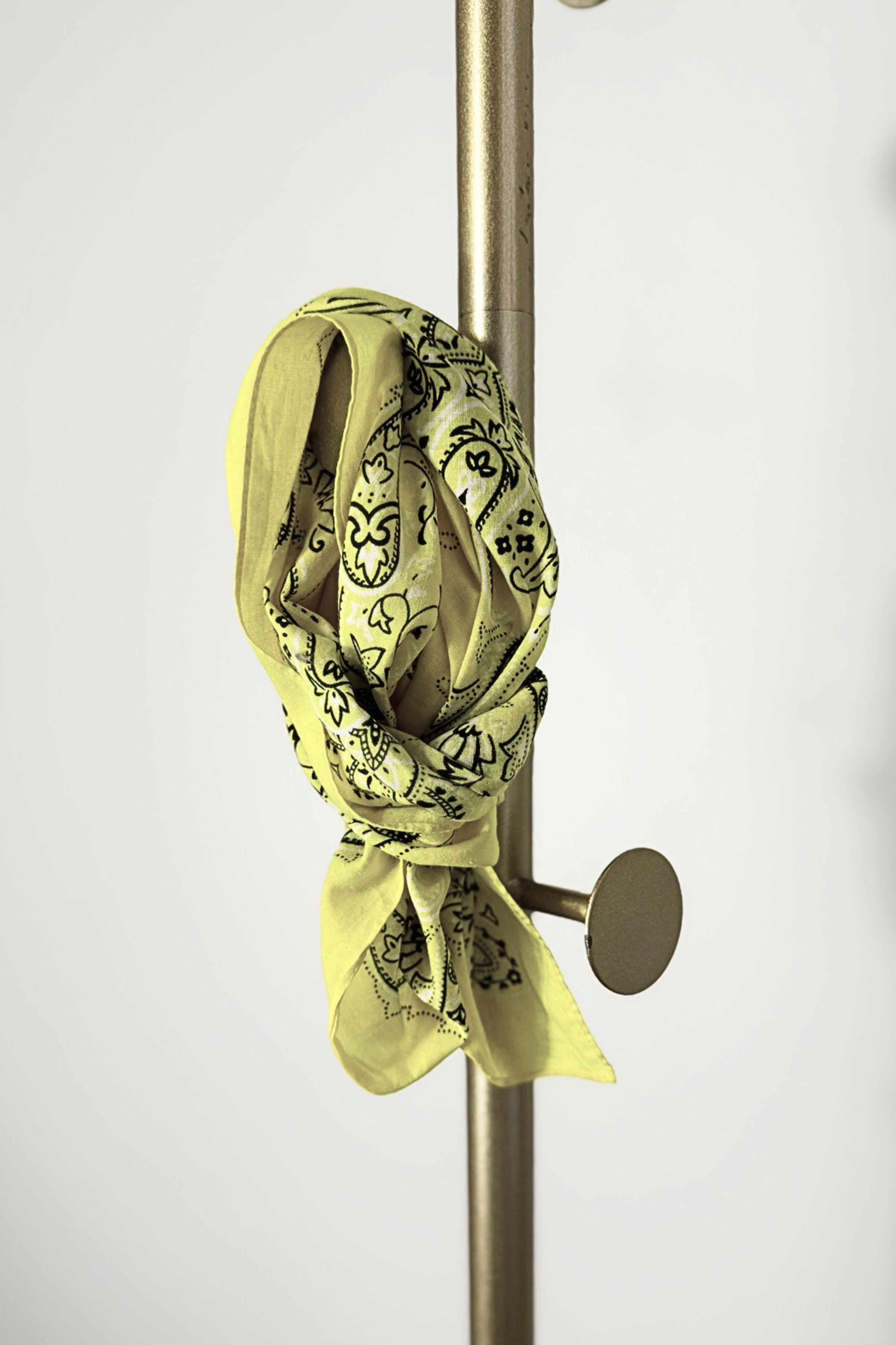 Bandana coton jaune flash