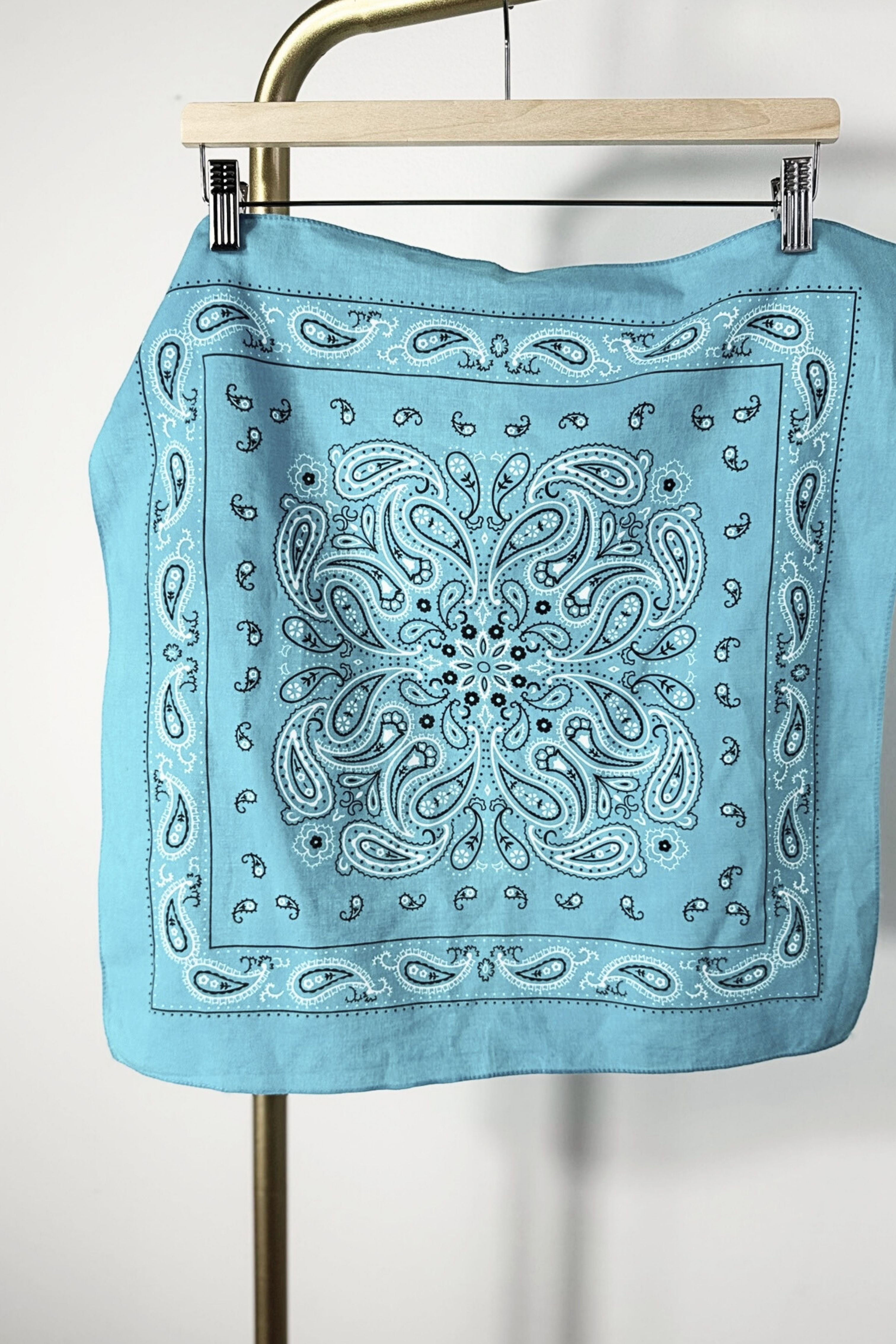 Bandana coton turquoise