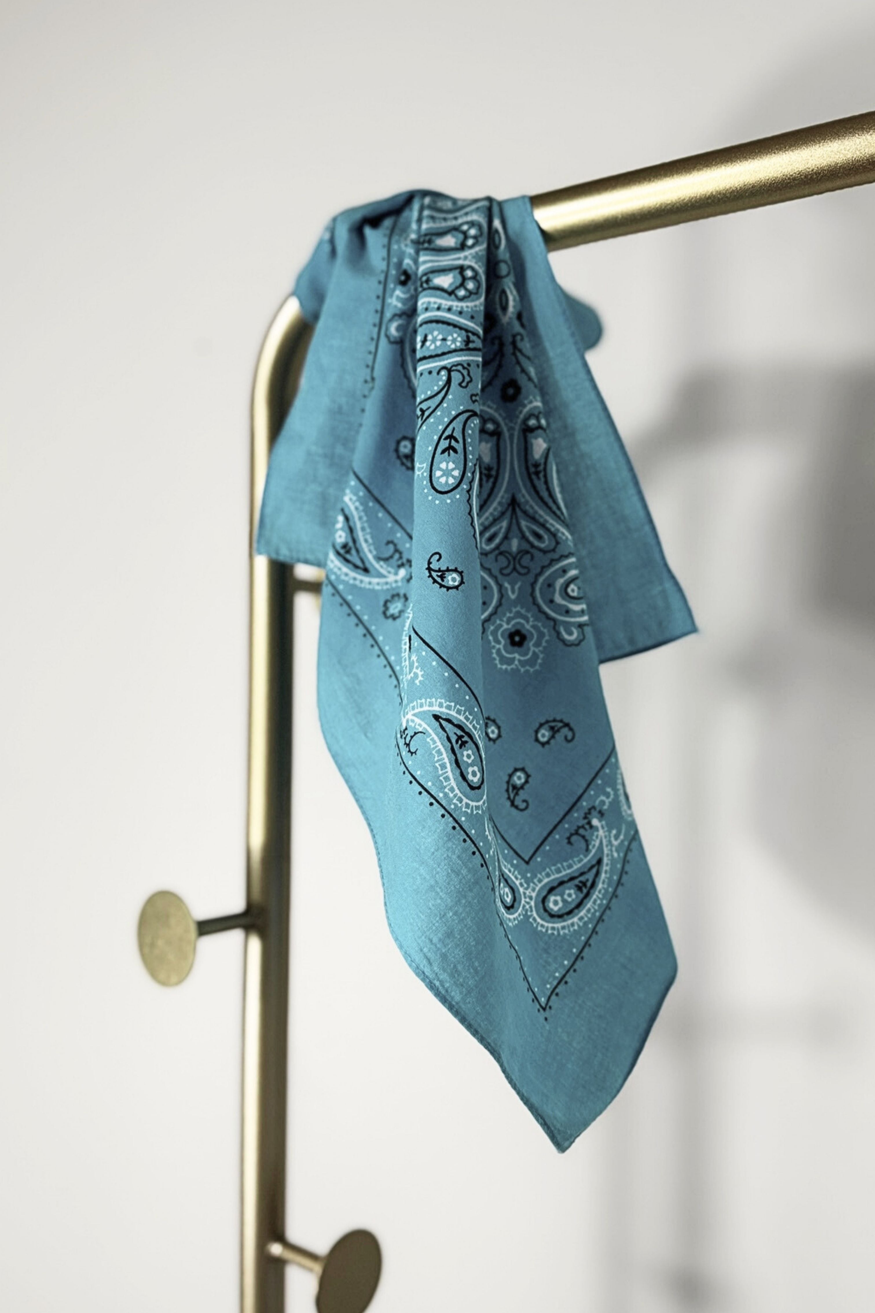 Bandana coton turquoise