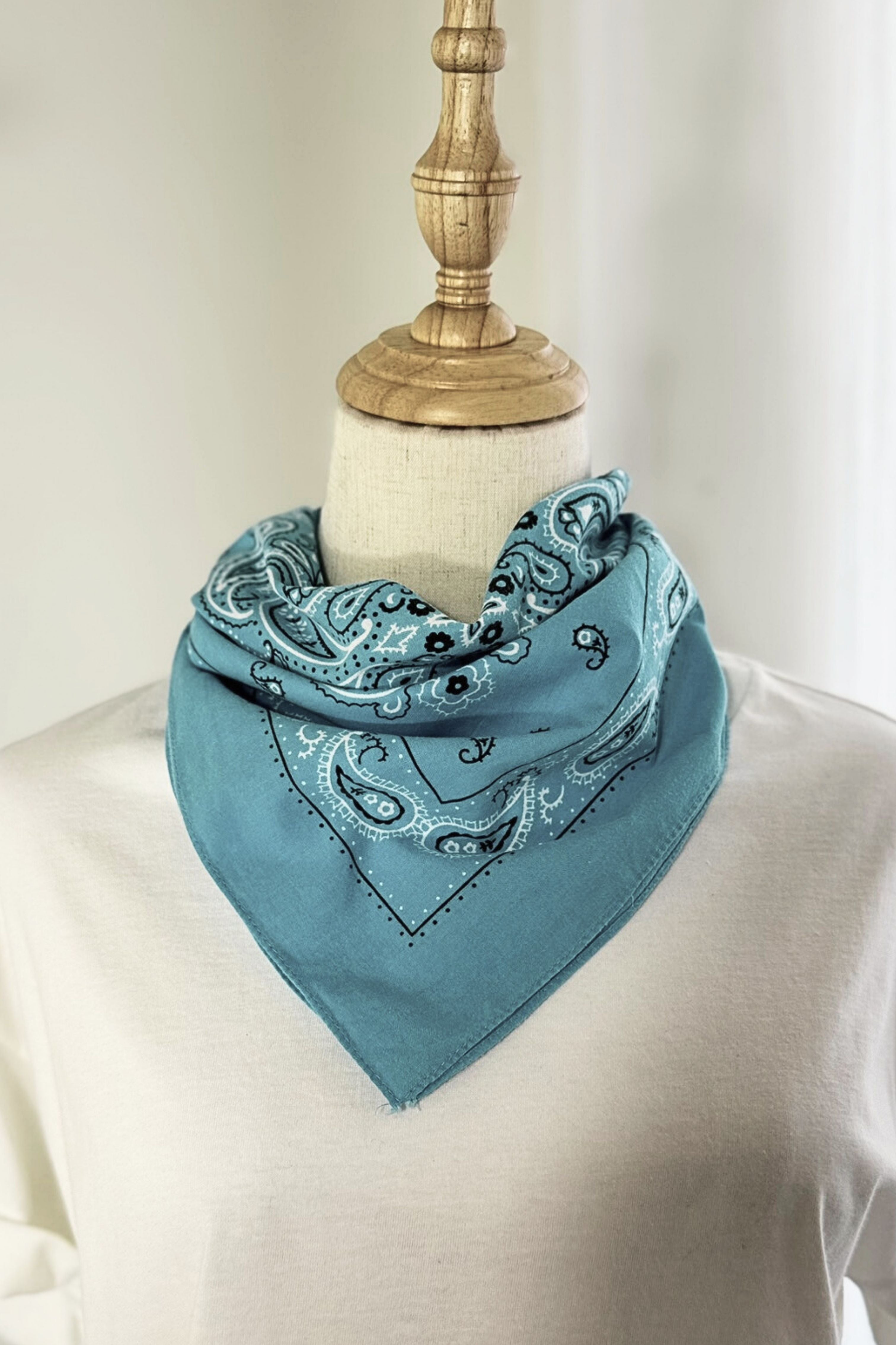 Bandana coton turquoise