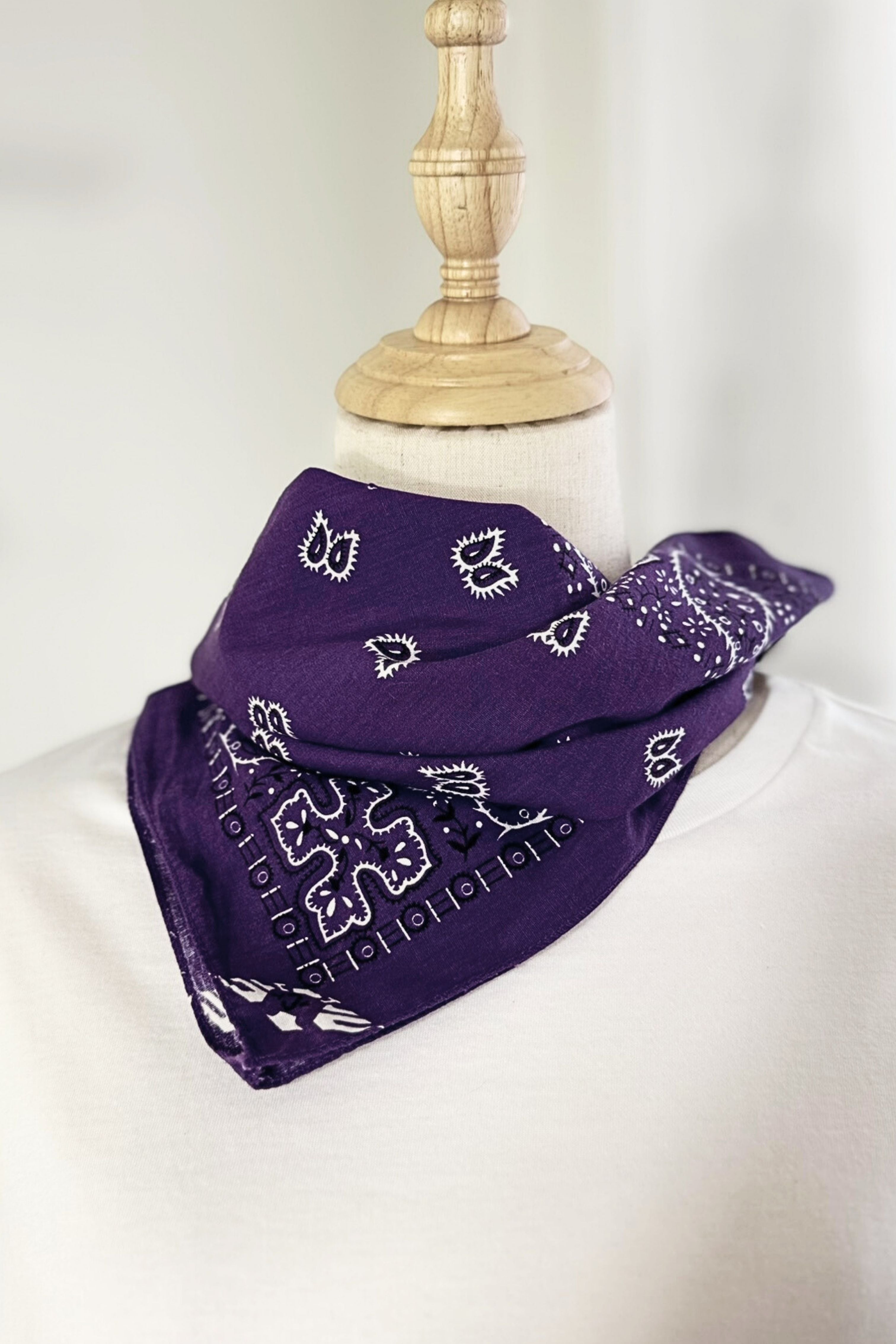 Bandana coton violet