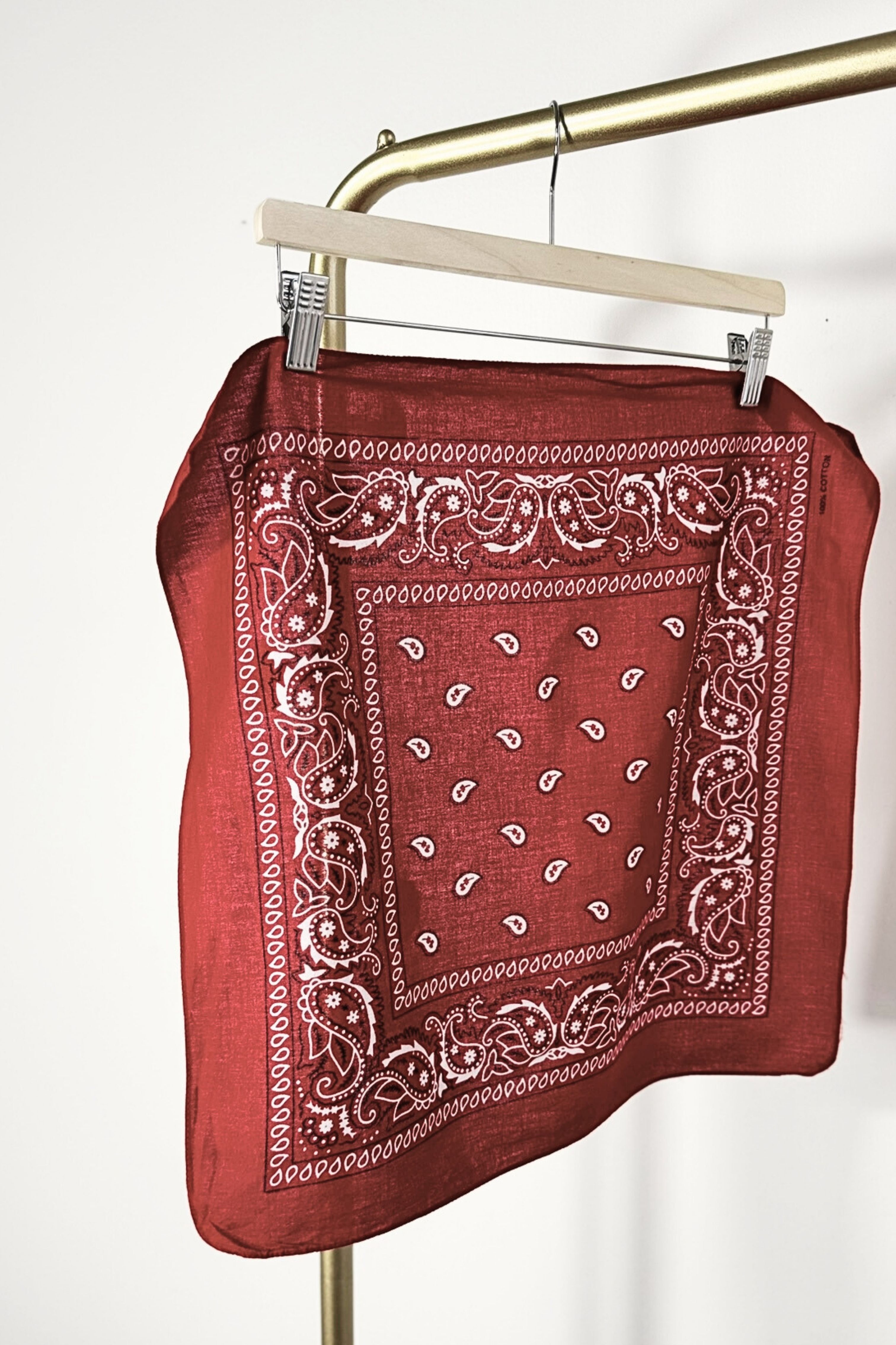 Bandana coton classique rouge et noir